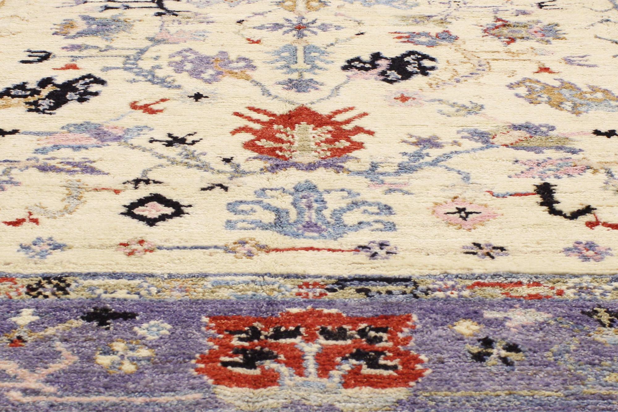 New Contemporary Oushak-Teppich, 09'03 x 12'03 (Handgeknüpft) im Angebot