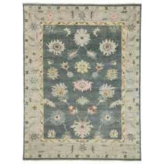 New Contemporary Oushak Area Rug with Modern Glam Style and Pastel Colors