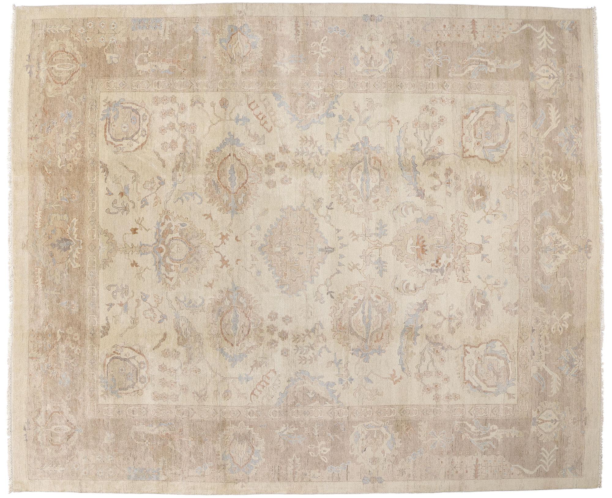 New Contemporary Oushak Vorleger, 12'02 x 14'09 im Angebot 3