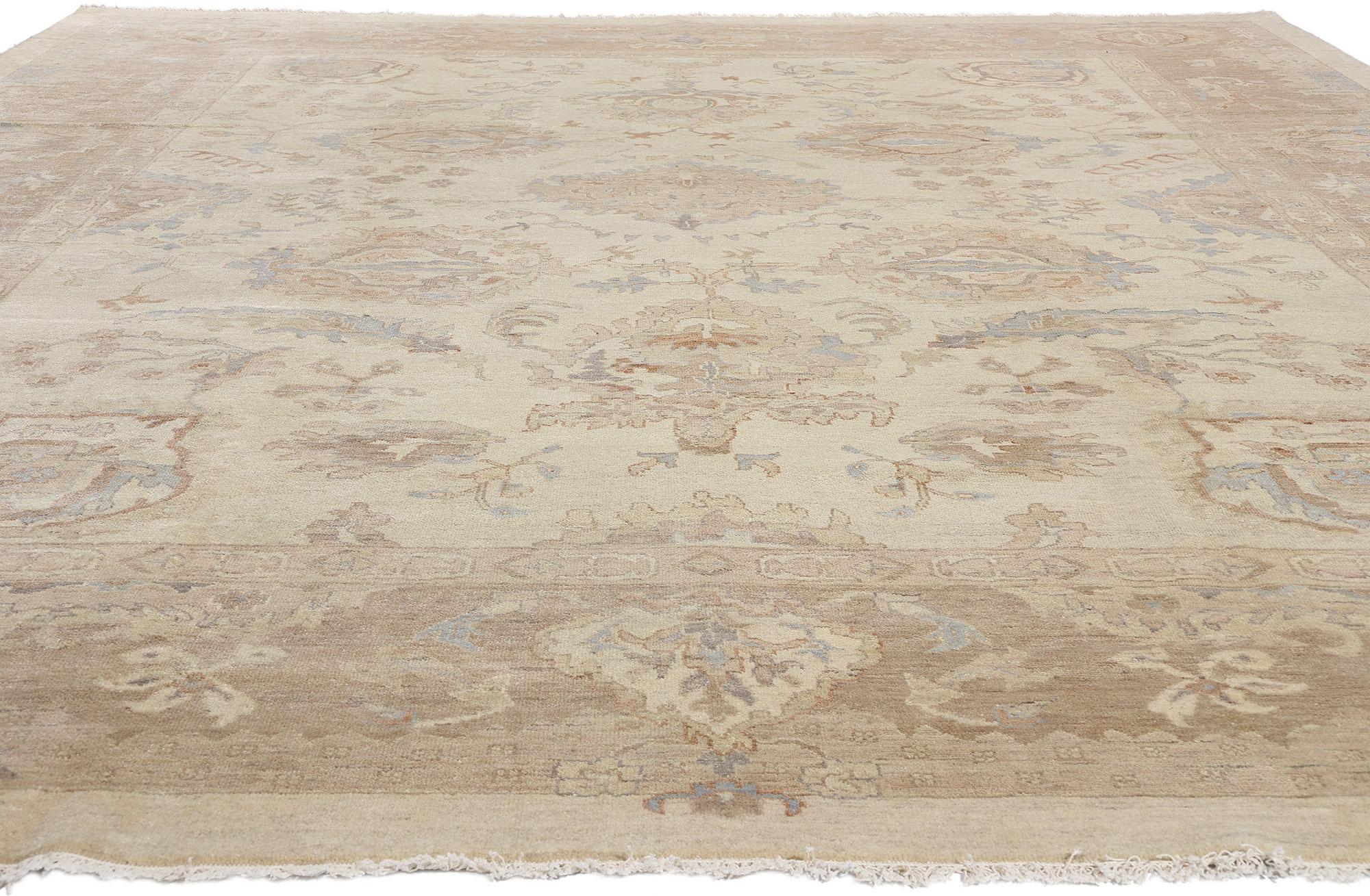 New Contemporary Oushak Vorleger, 12'02 x 14'09 (Indisch) im Angebot