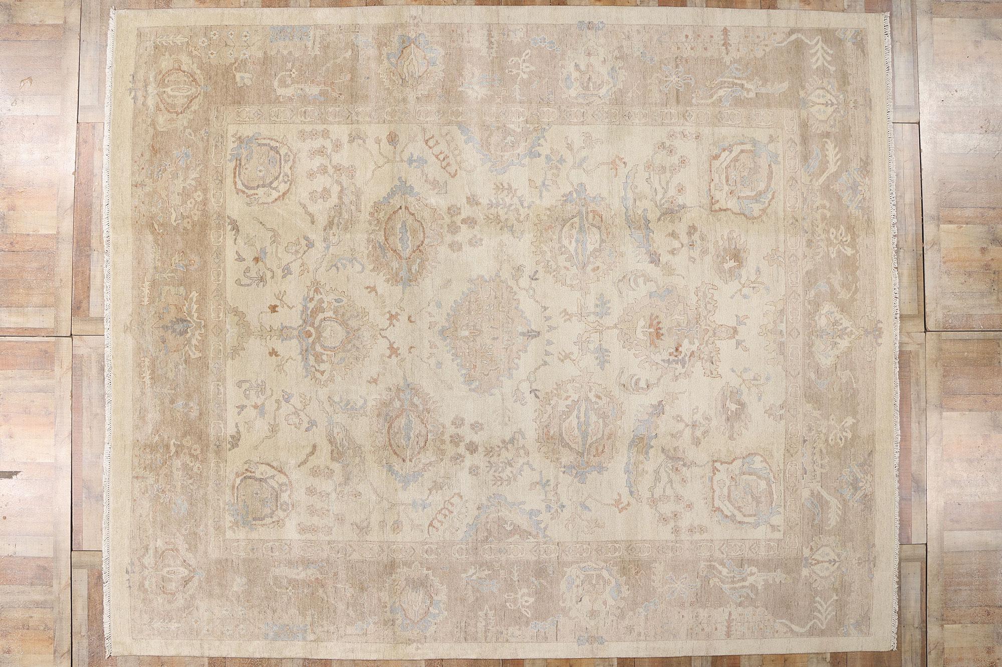 New Contemporary Oushak Vorleger, 12'02 x 14'09 im Angebot 2