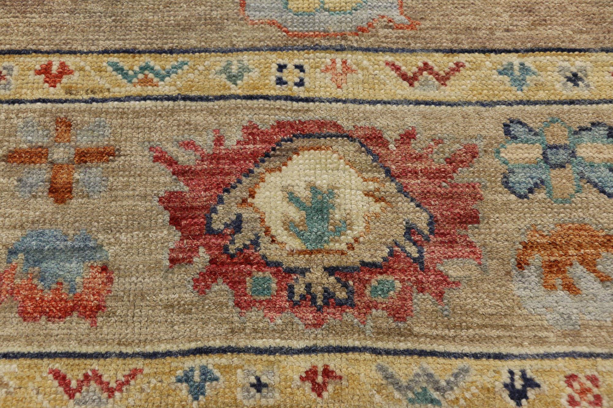 New Contemporary Oushak Area Rug with Transitional Style In New Condition In Dallas, TX