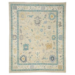 New Contemporary Oushak Design Transitional Area Rug