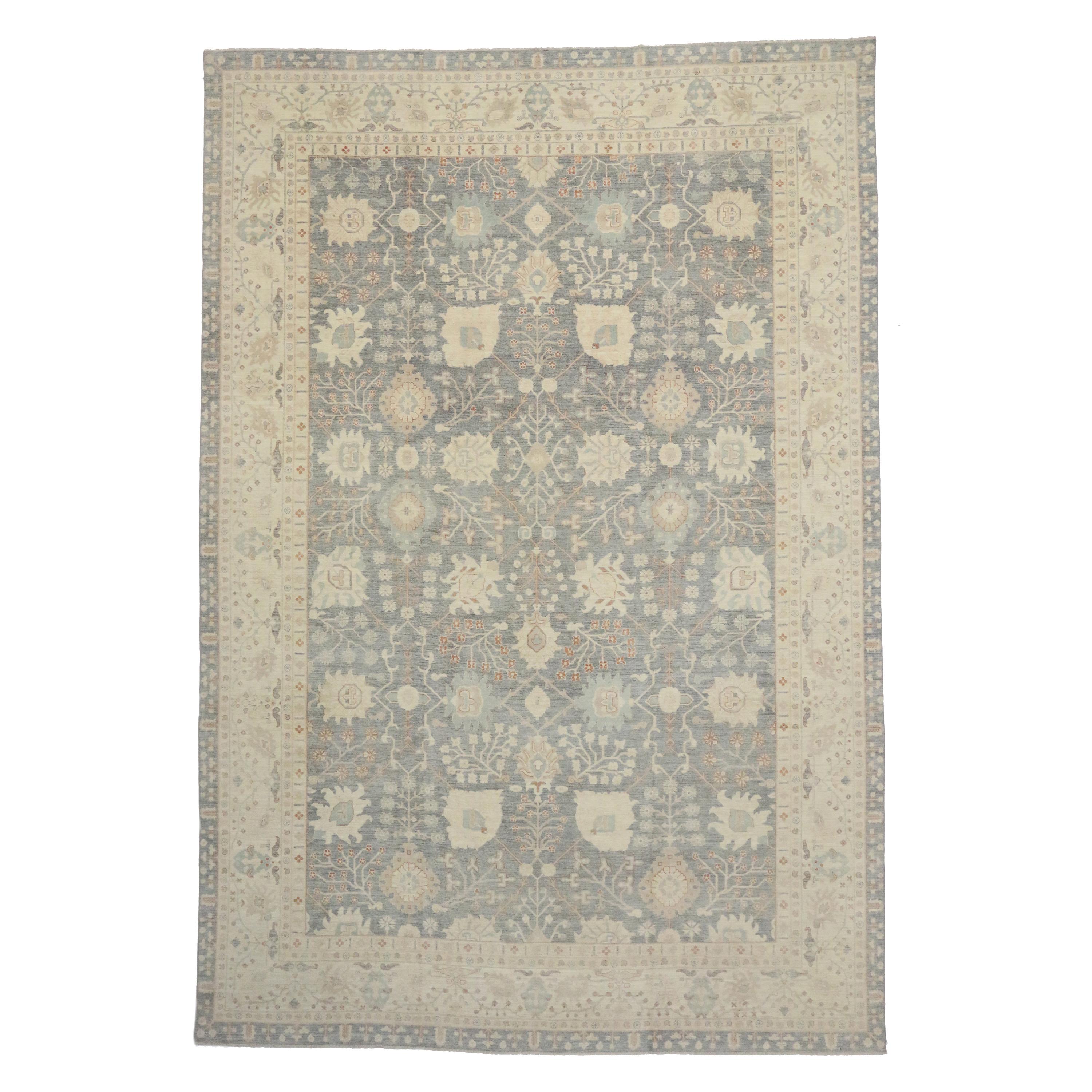 New Contemporary Oushak Palace Size Rug with Neoclassic Transitional Style For Sale