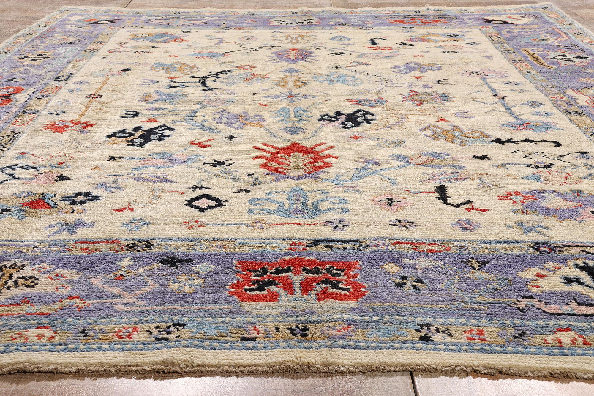 XXI secolo e contemporaneo Tappeto New Contemporary Oushak, 09'03 x 12'03 in vendita