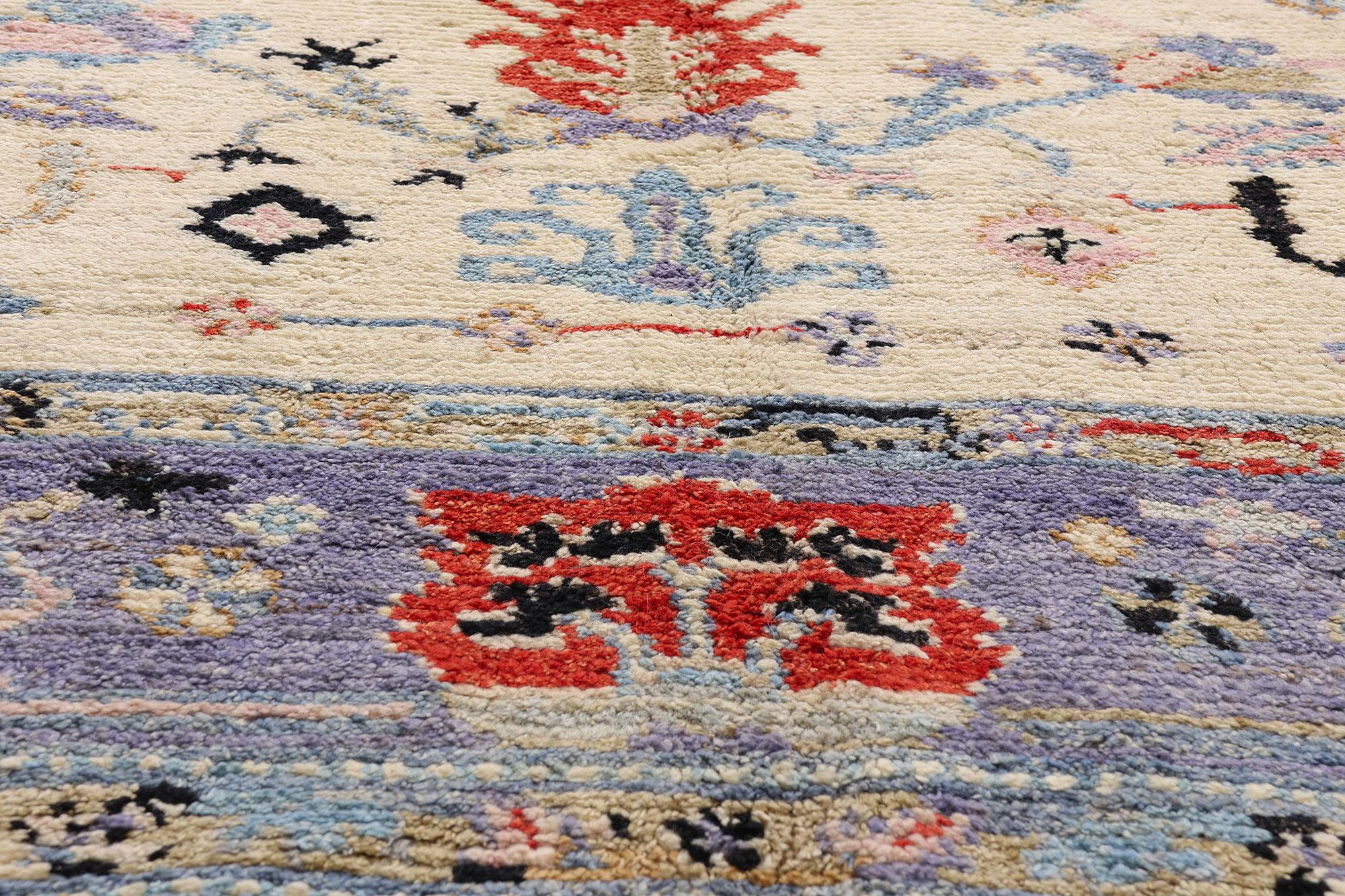 Tappeto New Contemporary Oushak, 09'03 x 12'03 in vendita 1