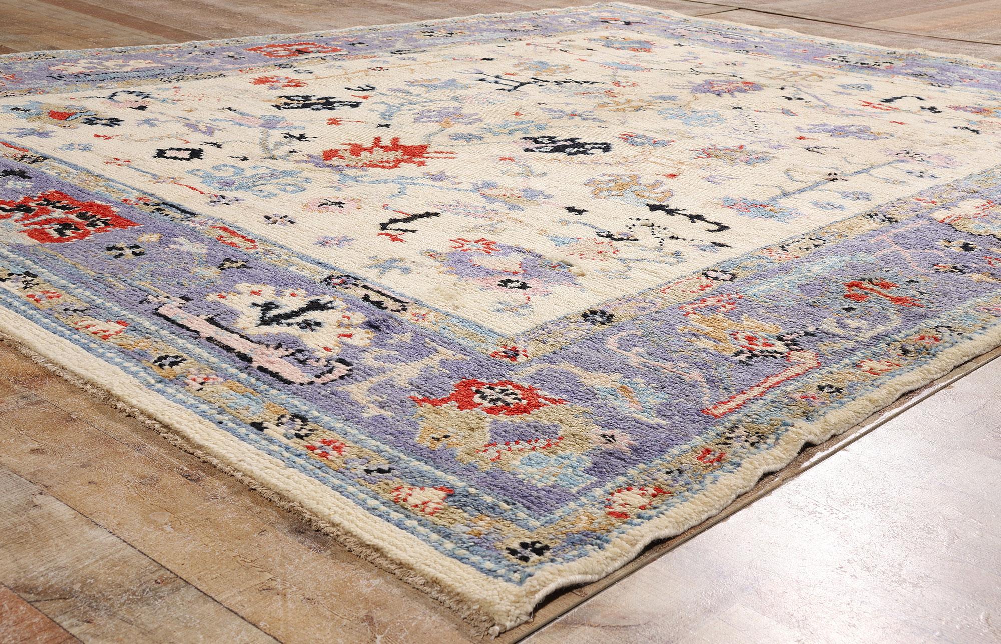 Pakistano Tappeto New Contemporary Oushak, 09'03 x 12'03 in vendita