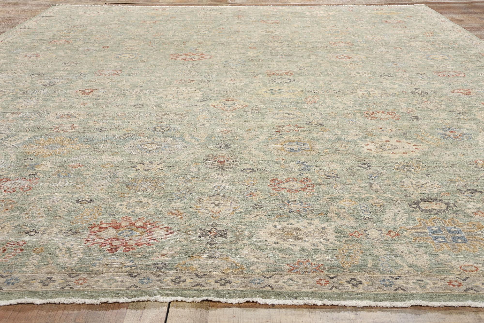 New Contemporary Oushak Rug, 11'09 x 14'10 For Sale 2