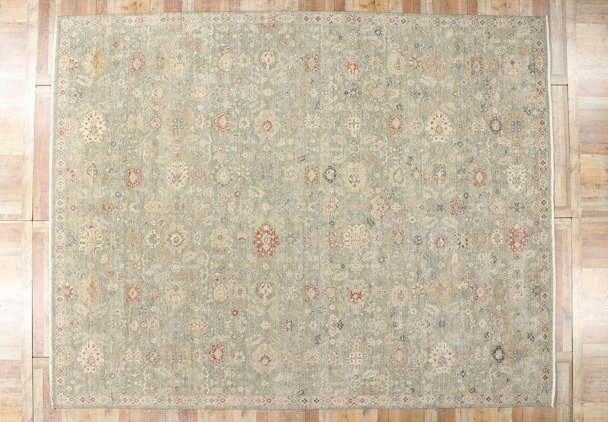 New Contemporary Oushak Rug, 11'09 x 14'10 For Sale 3