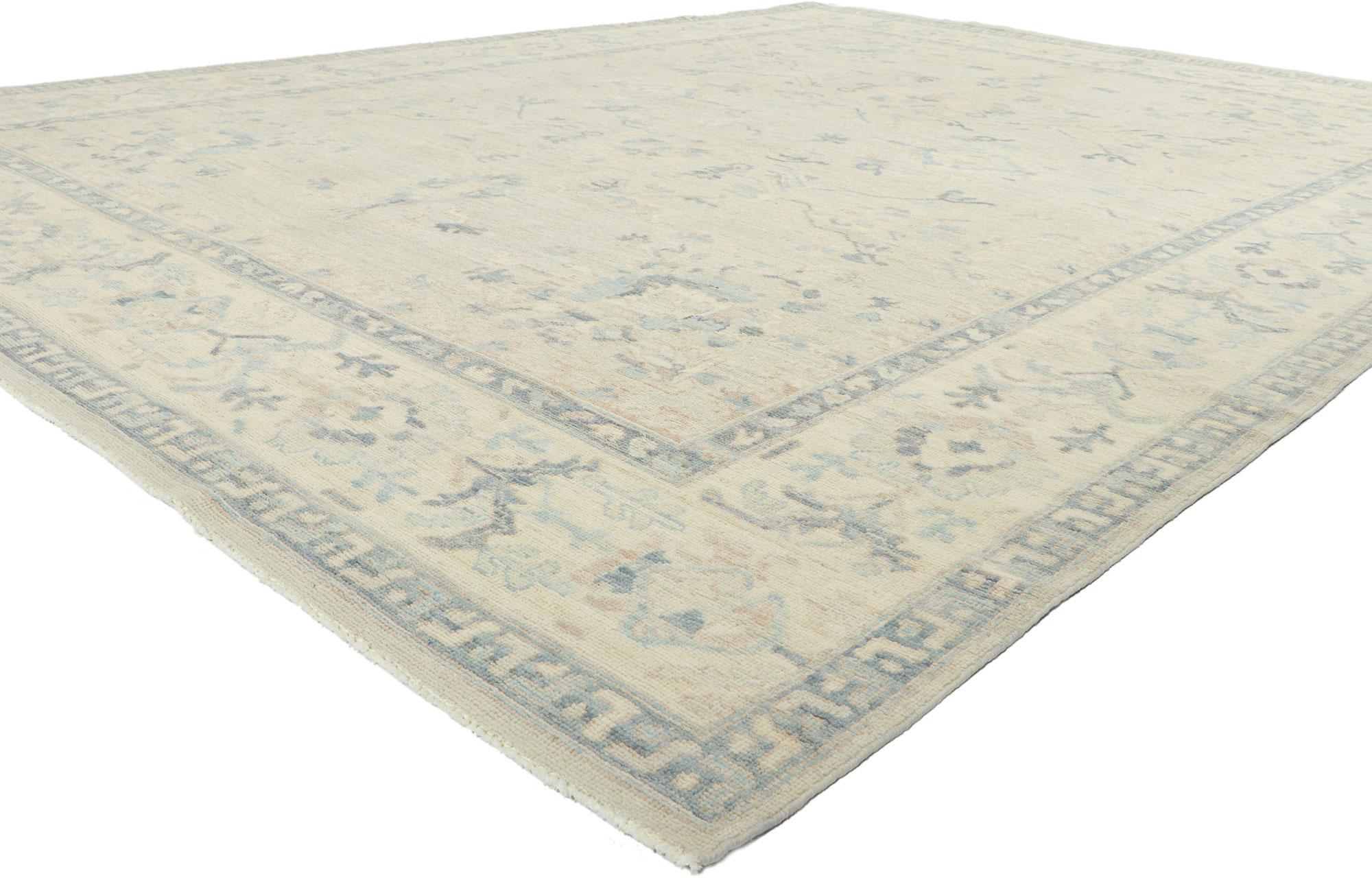 80909 New Contemporary Oushak rug, 09'01 x 11'09.