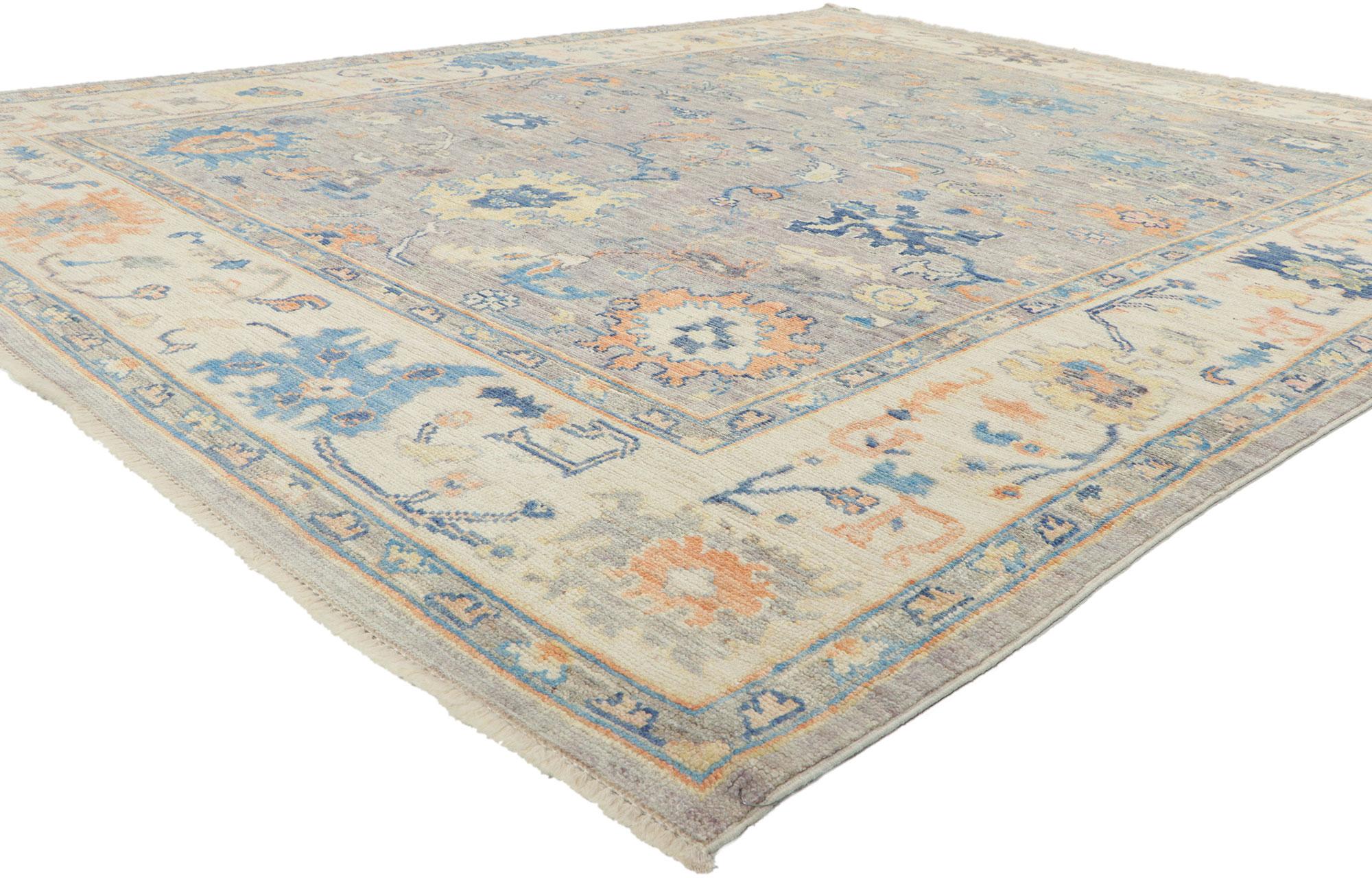 80961 New Contemporary Oushak rug, 08'00 x 09'08.