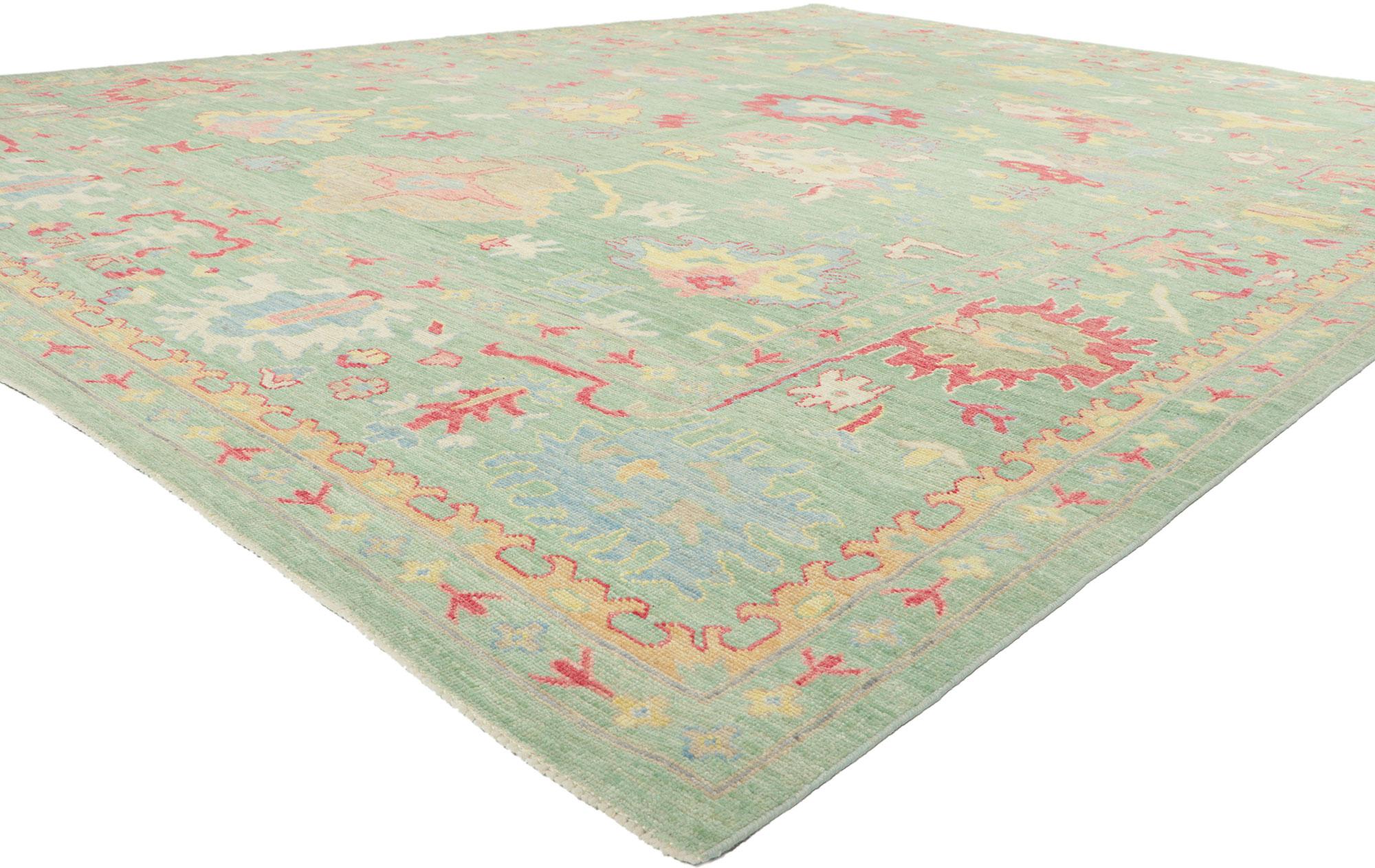 80924 New Contemporary Oushak rug, 10'01 x 13'09.