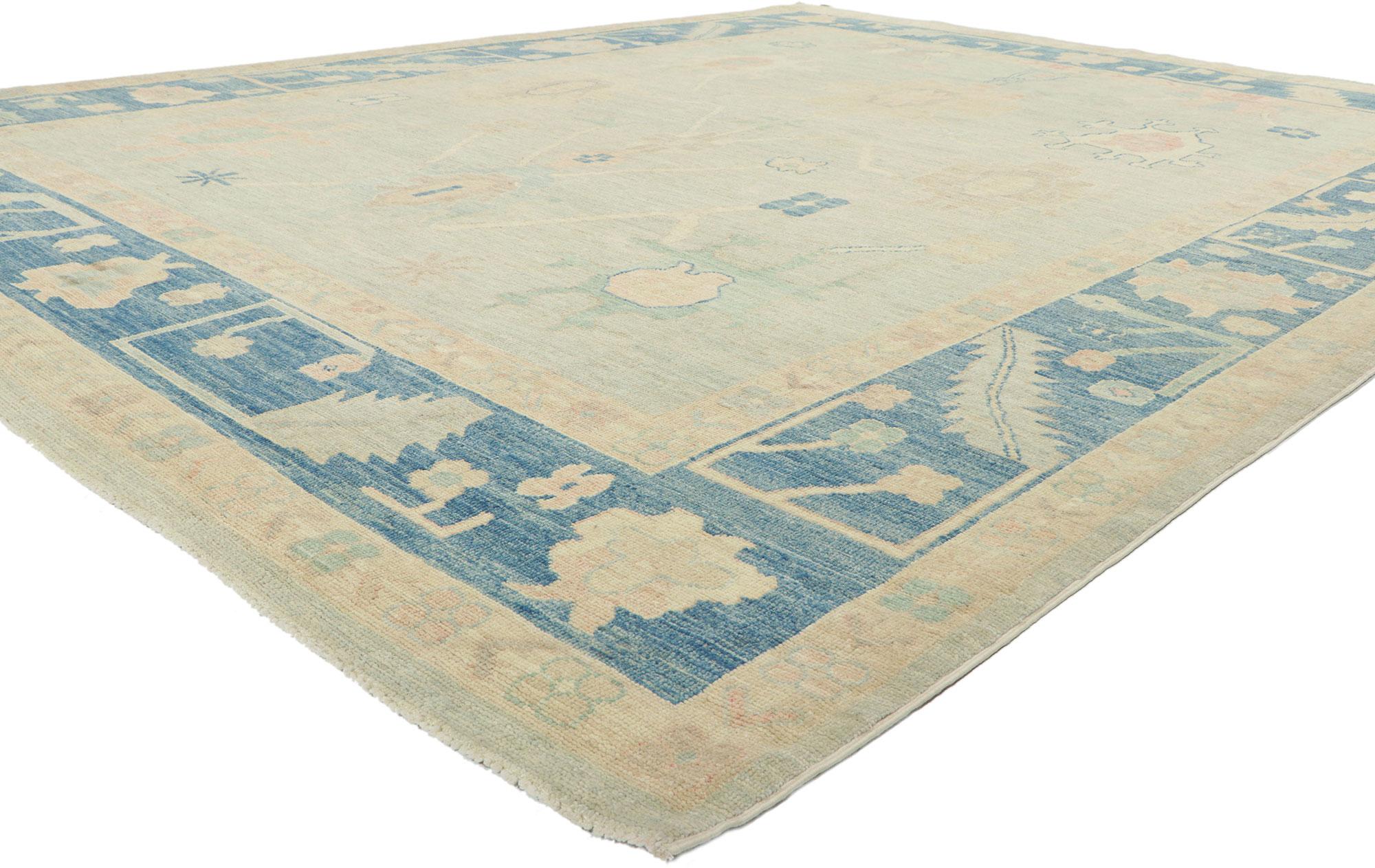 80905 New Contemporary Oushak rug, 09'00 x 11'06.