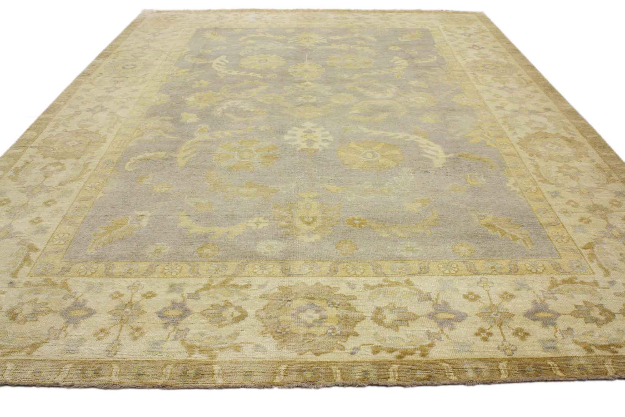 New Contemporary Oushak-Teppich im Übergangsstil (Indisch) im Angebot