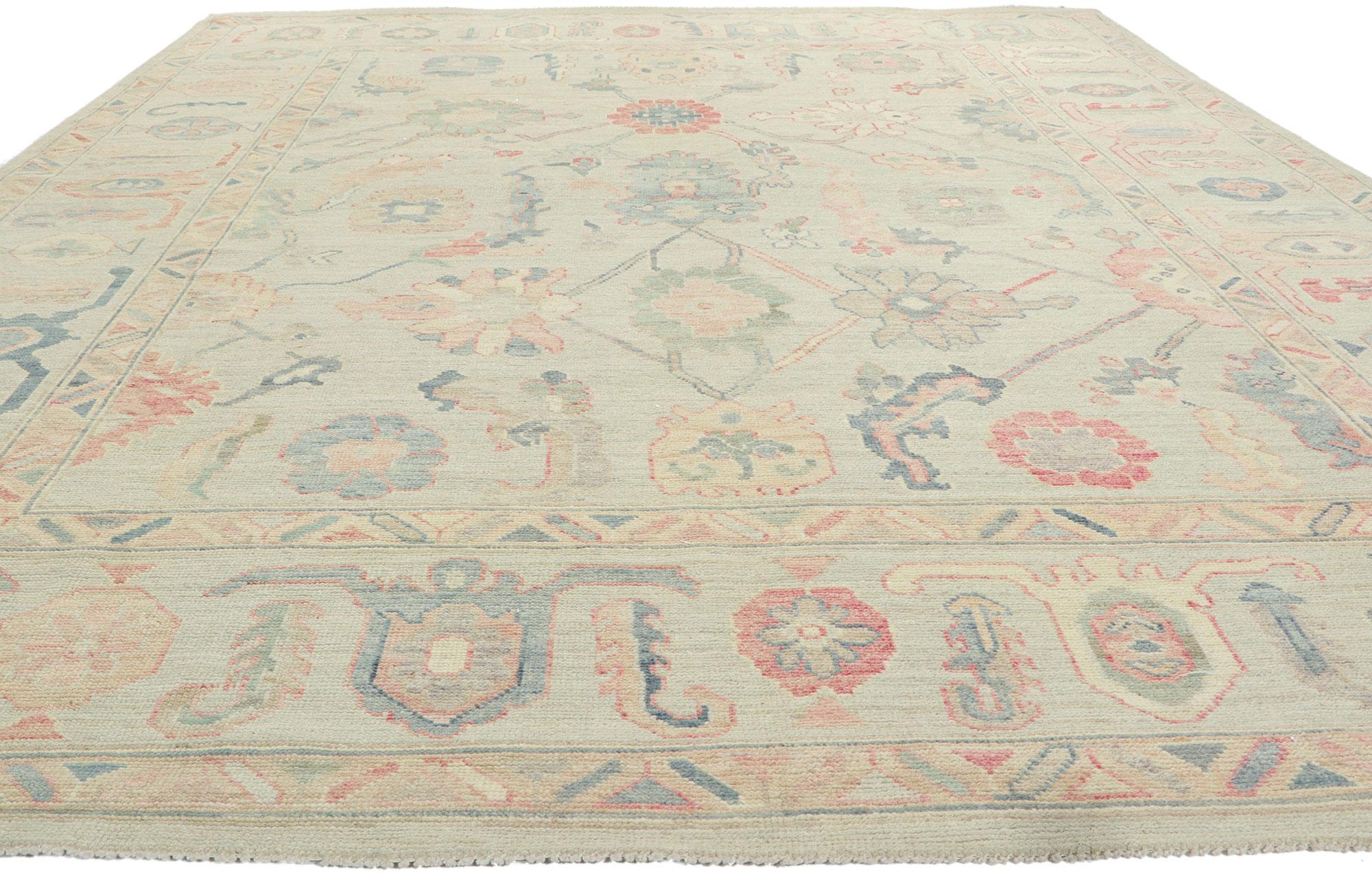 Pakistani New Contemporary Oushak Rug For Sale