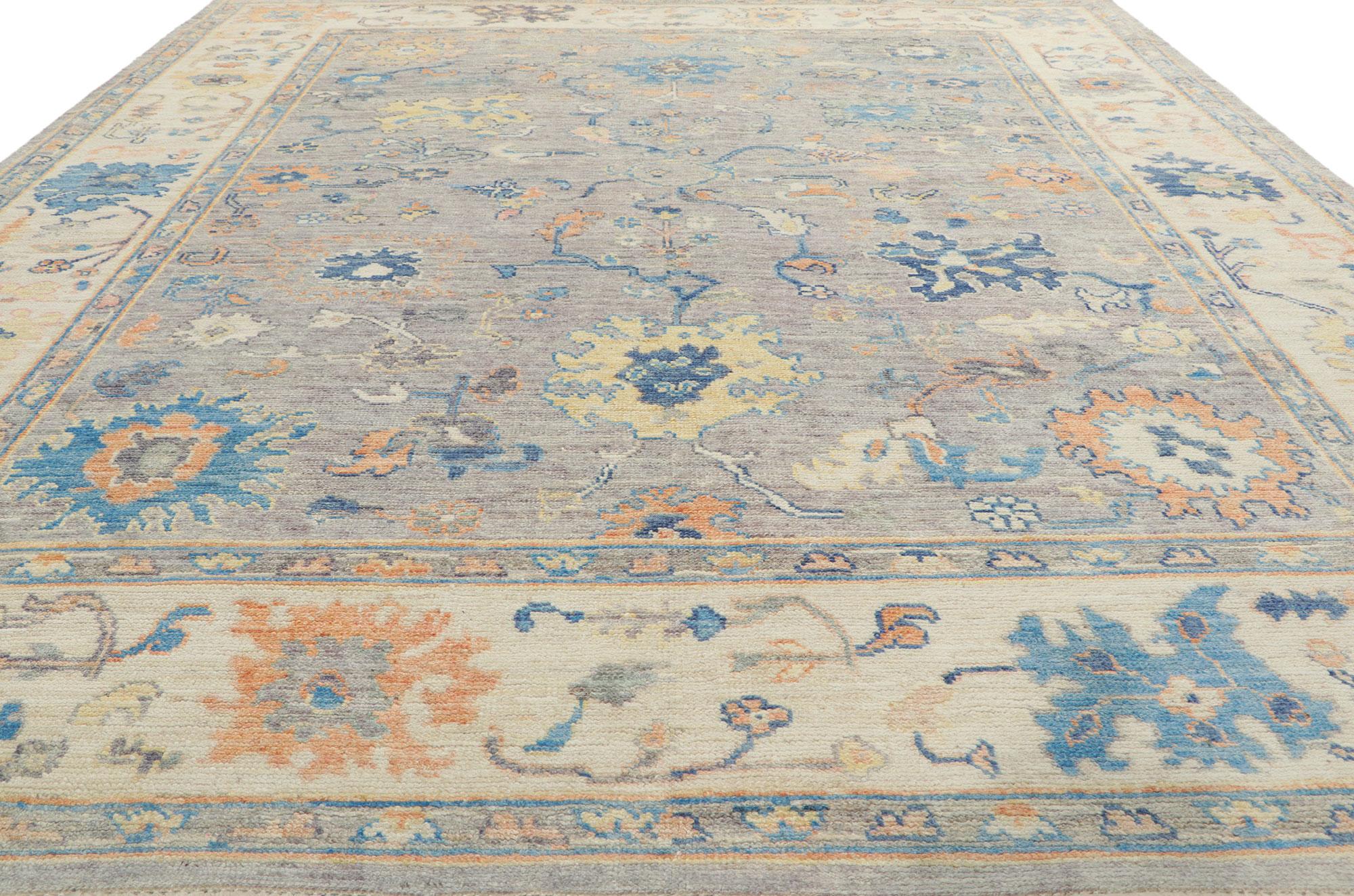 Wool New Contemporary Oushak Rug For Sale