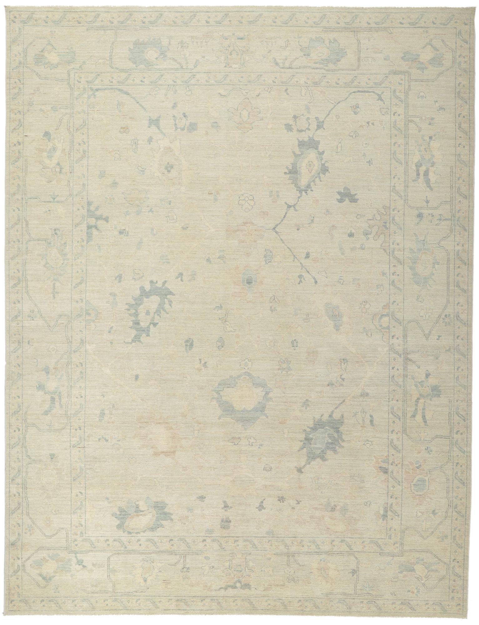 New Contemporary Oushak Rug, 09'01 x 11'10 For Sale 4