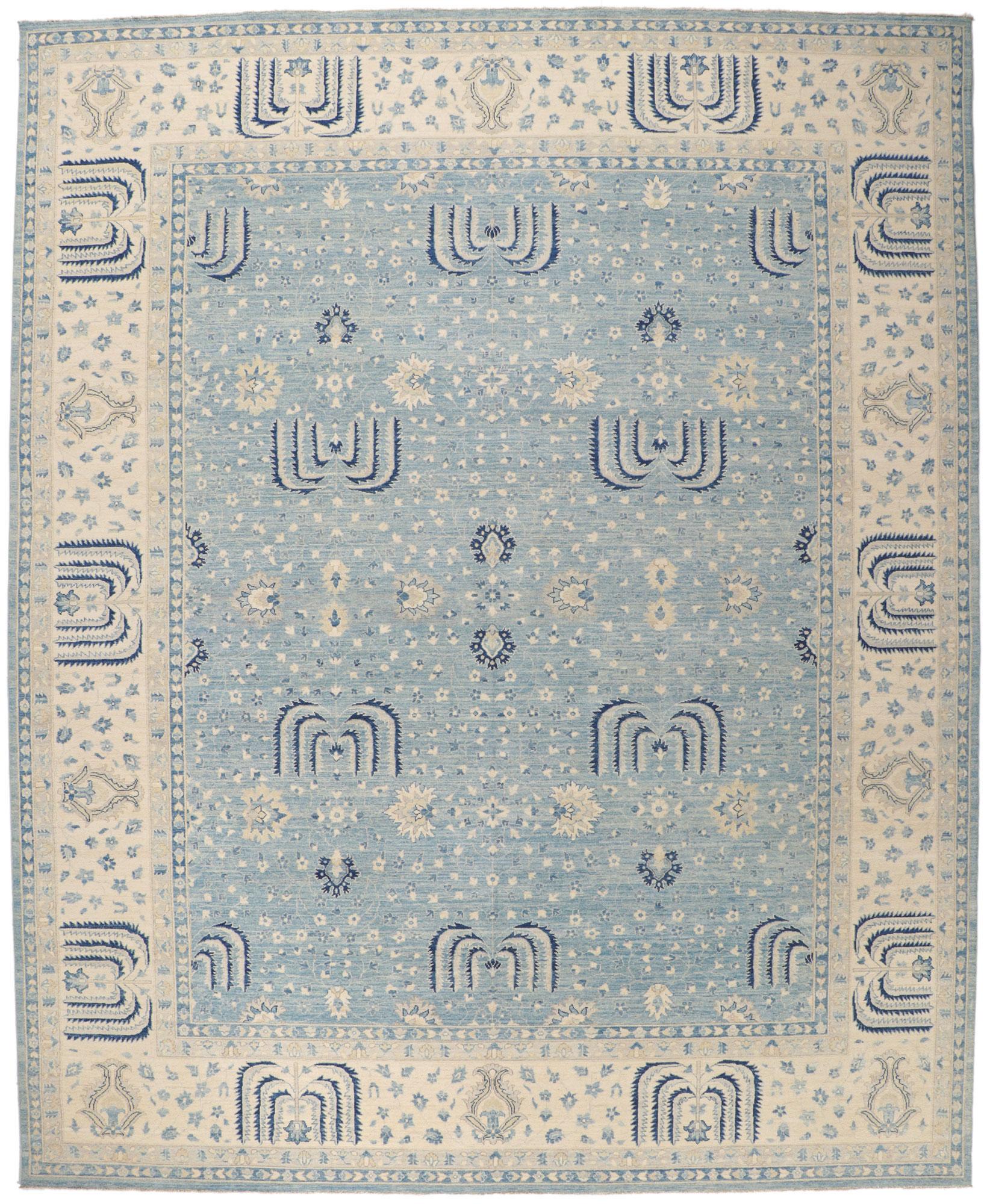 Zeitgenössischer Oushak-Teppich (Wolle) im Angebot