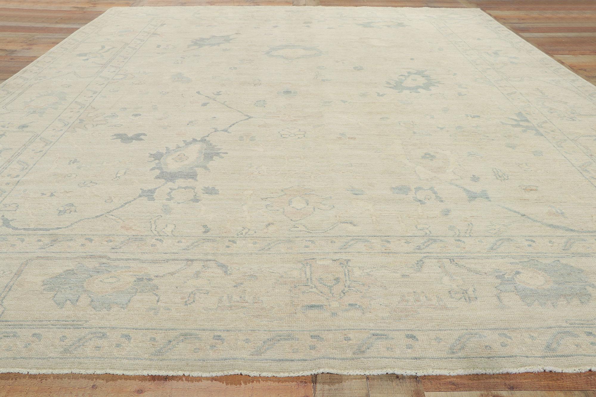 New Contemporary Oushak Rug, 09'01 x 11'10 For Sale 2