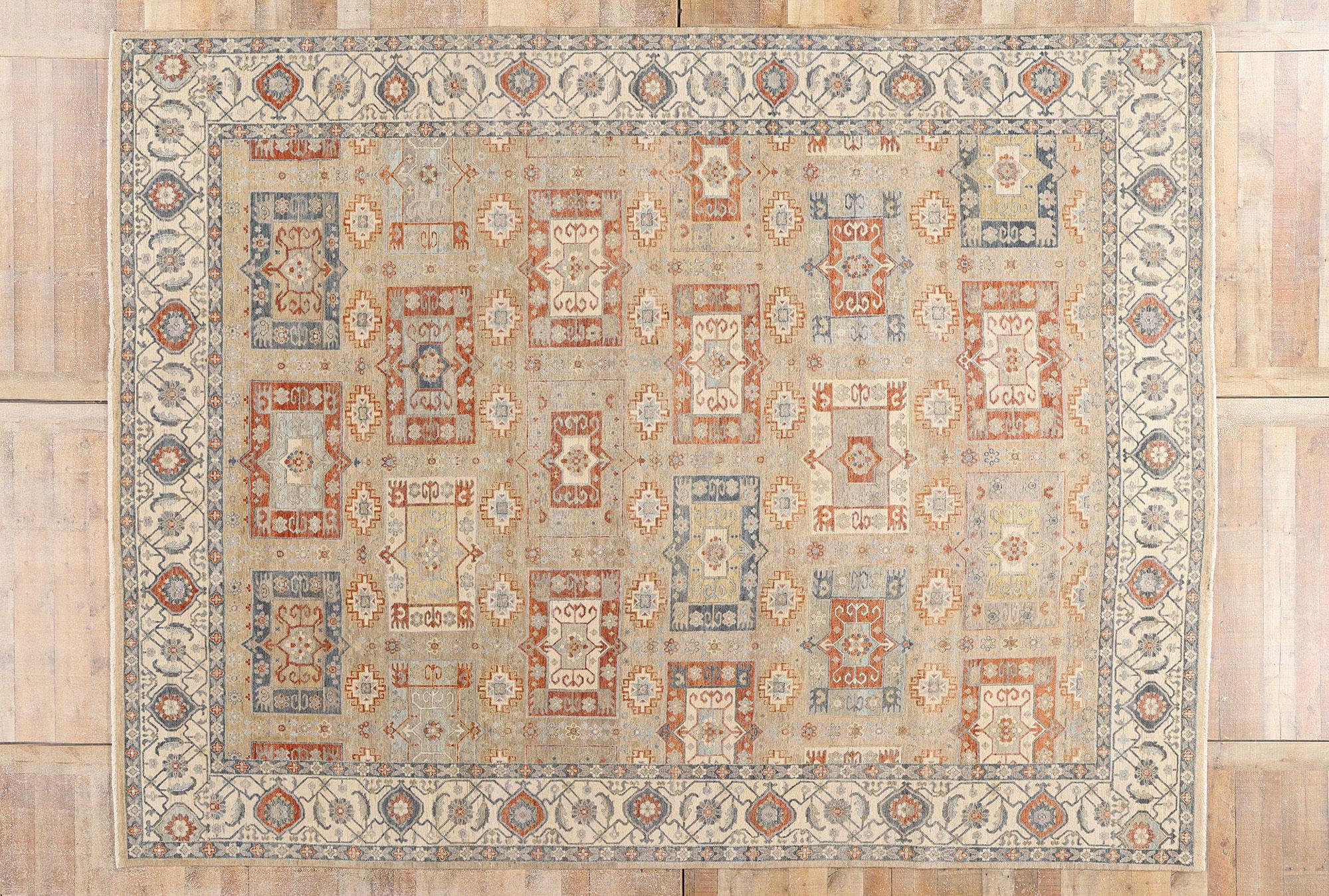 New Contemporary Oushak Rug with Modern Style For Sale 3