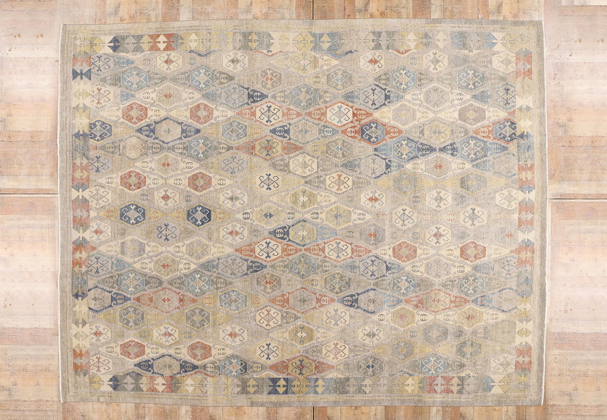 New Contemporary Oushak Rug with Modern Style For Sale 3
