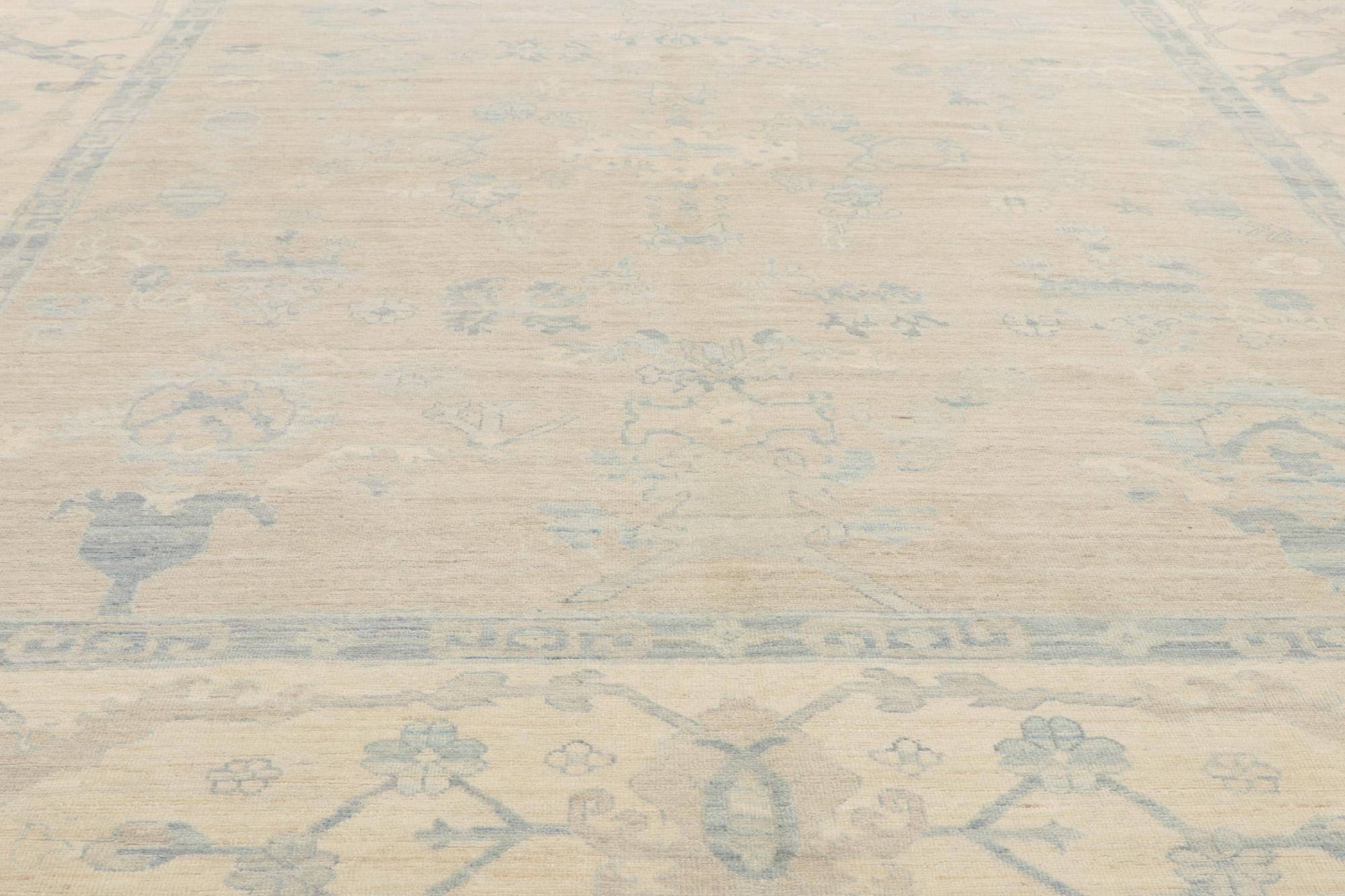 Tappeto Oushak contemporaneo, 11'06 x 14'03 In condizioni Nuovo in vendita a Dallas, TX