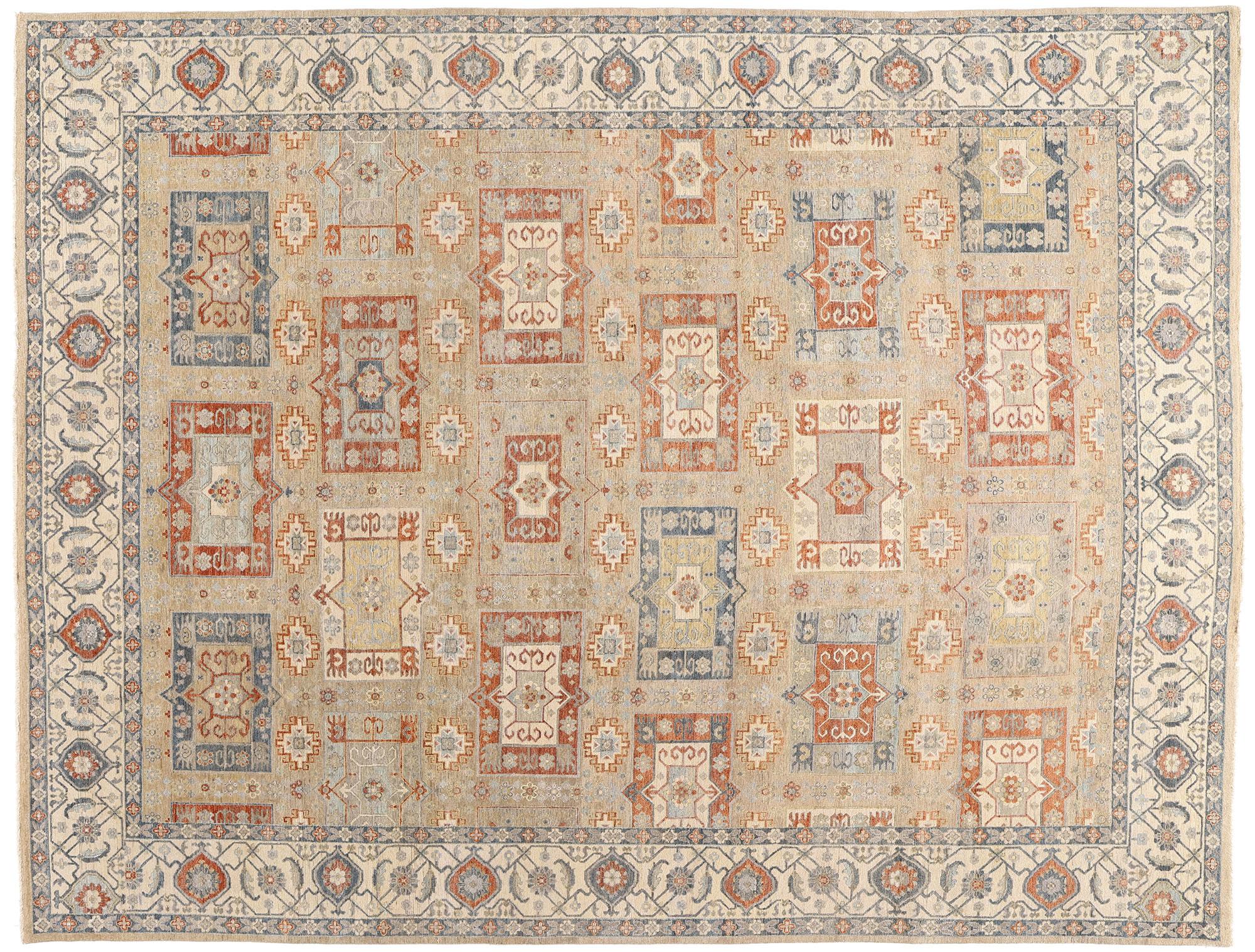 New Contemporary Oushak Rug with Modern Style For Sale 4