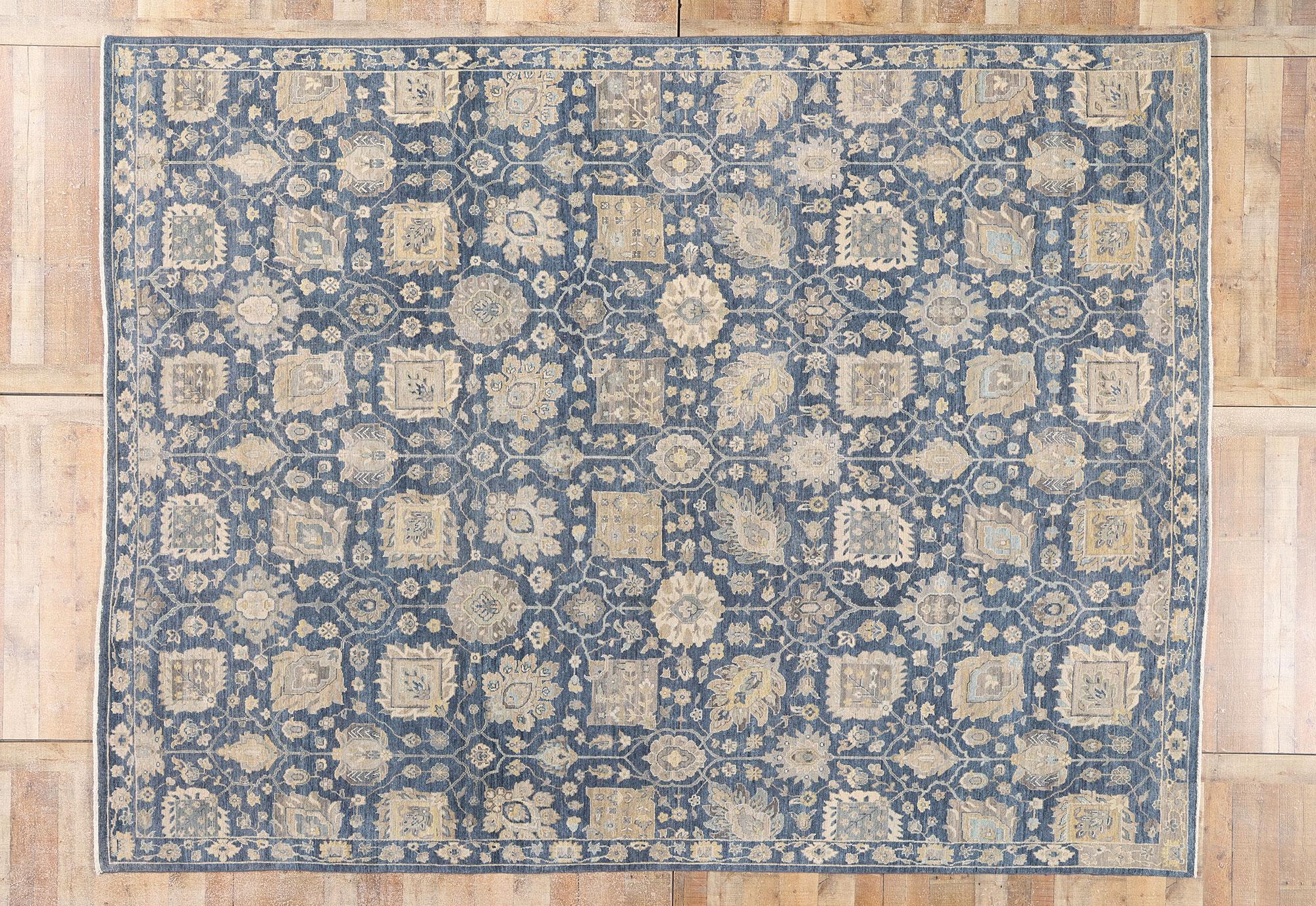Zeitgenössischer Oushak-Teppich mit modernem Stil im Angebot 5