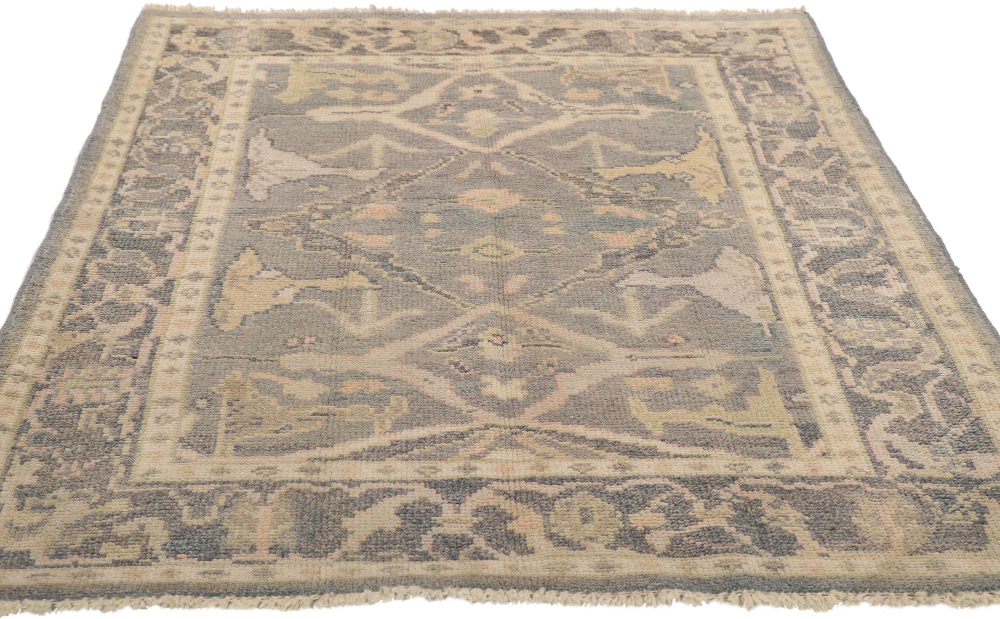 Pakistani New Contemporary Oushak Rug with Modern Style For Sale