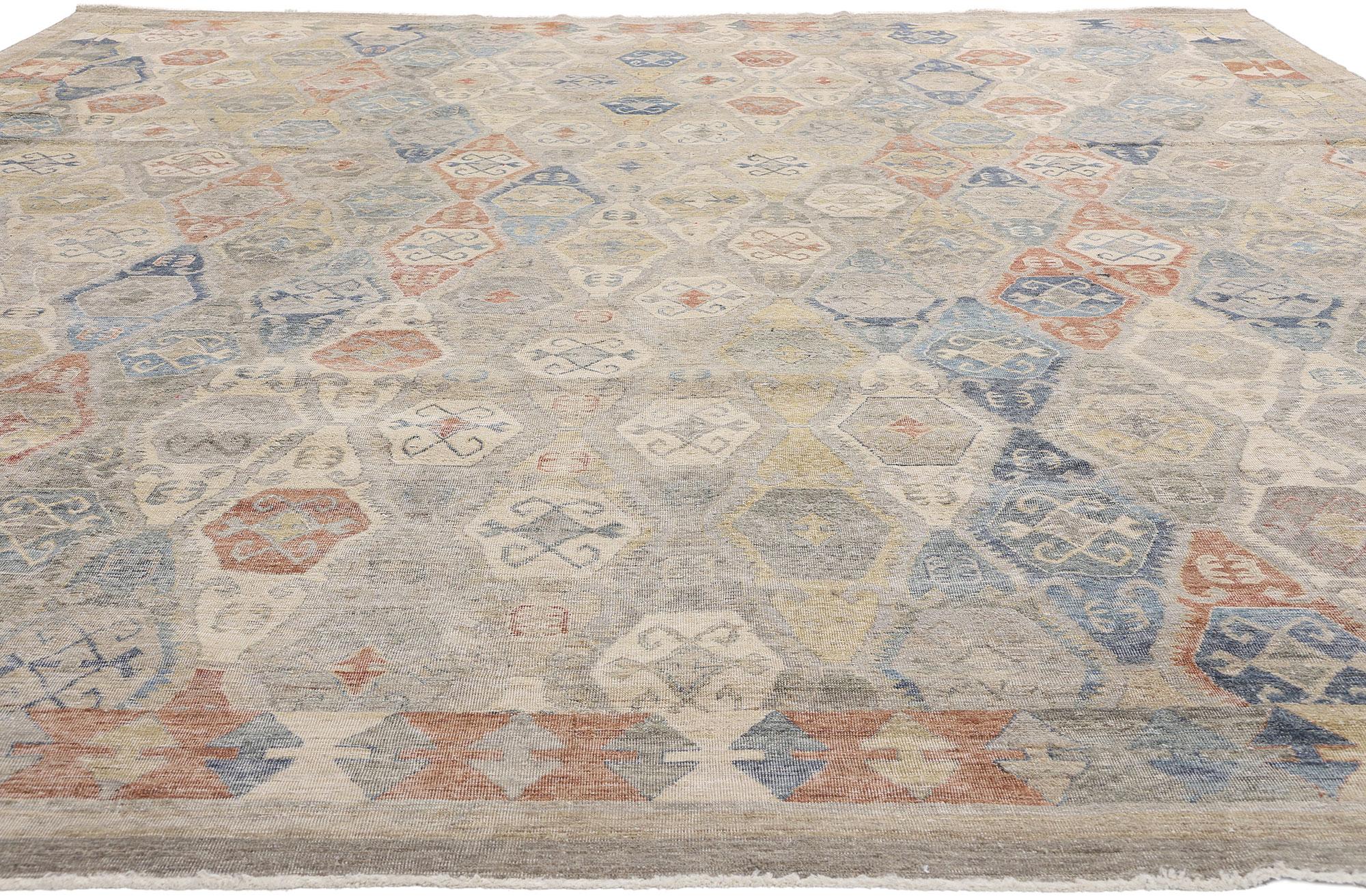 Aesthetic Movement New Contemporary Oushak Rug with Modern Style For Sale