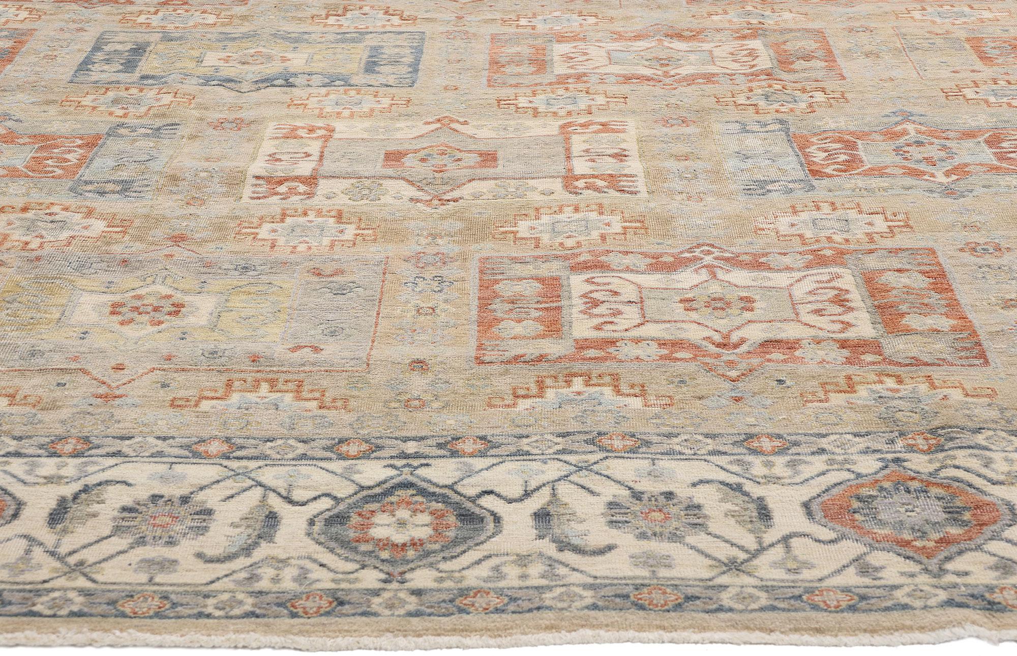 Indian New Contemporary Oushak Rug with Modern Style For Sale