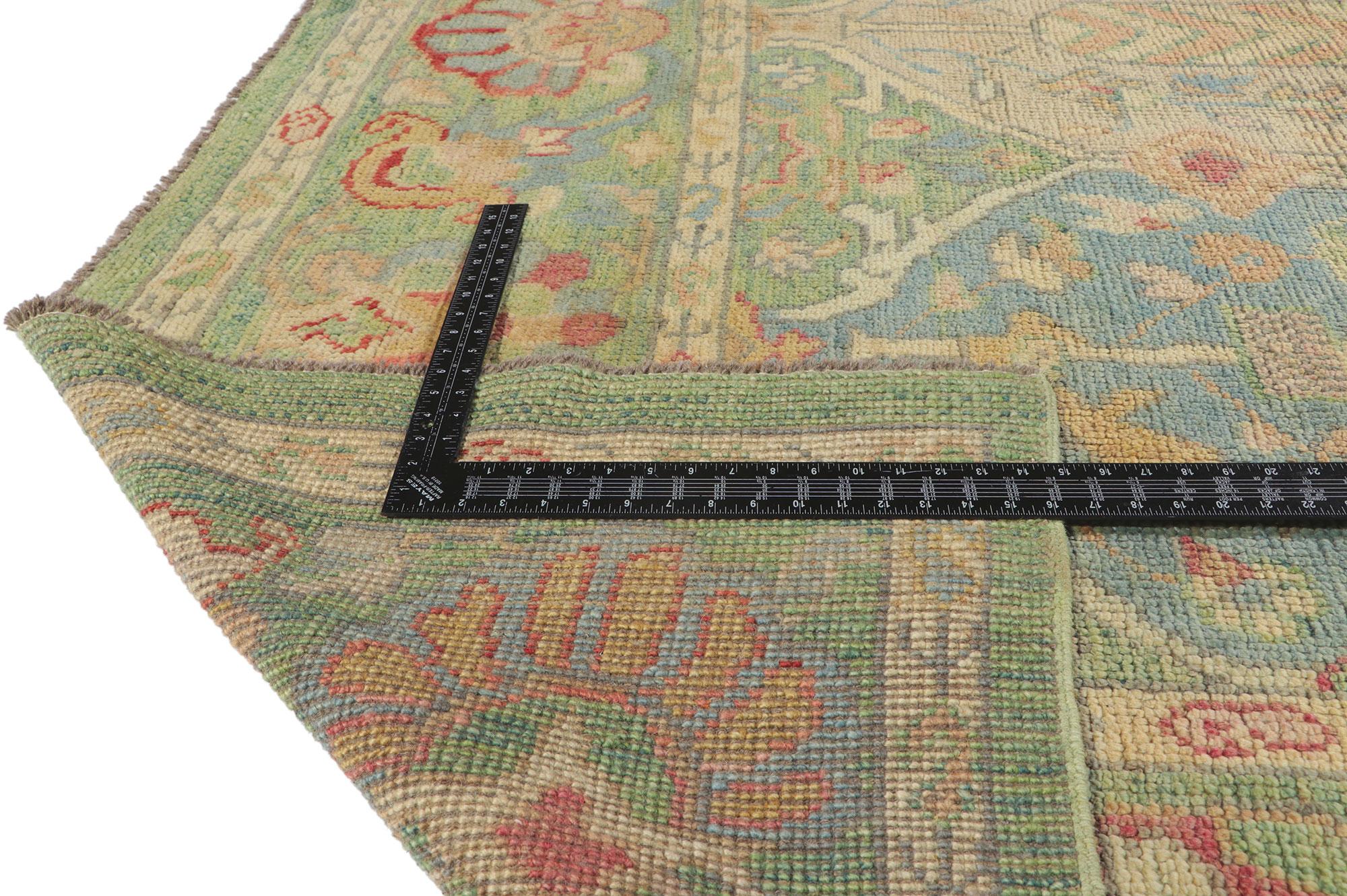 New Contemporary Oushak Rug with Modern Style In New Condition For Sale In Dallas, TX