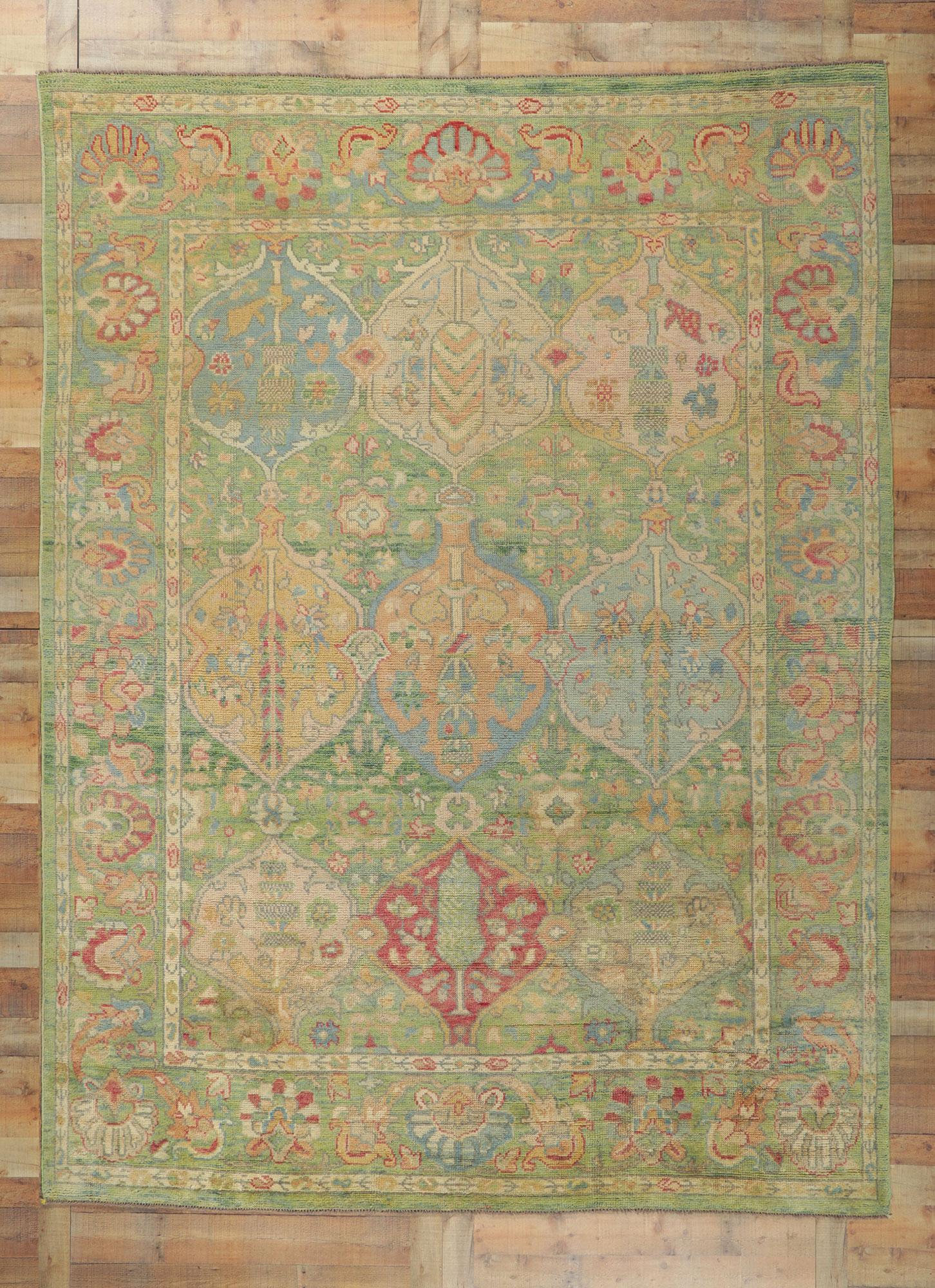 Zeitgenössischer Oushak-Teppich im modernen Stil (21. Jahrhundert und zeitgenössisch) im Angebot