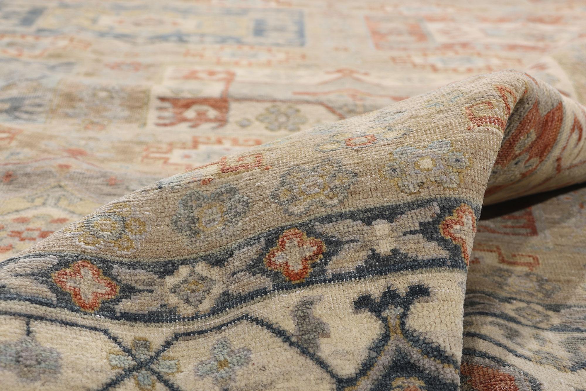 New Contemporary Oushak Rug with Modern Style In New Condition For Sale In Dallas, TX