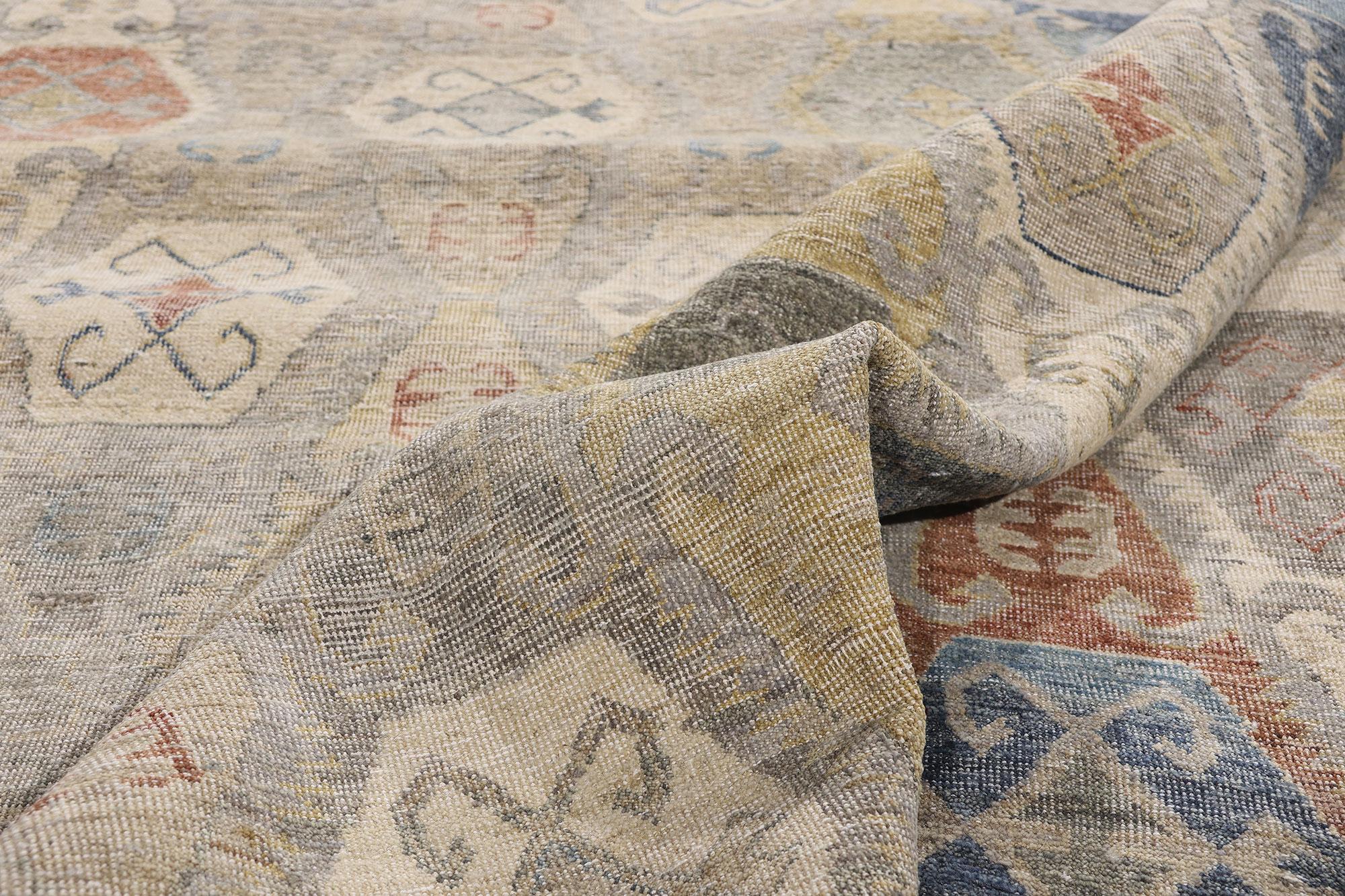 New Contemporary Oushak Rug with Modern Style In New Condition For Sale In Dallas, TX