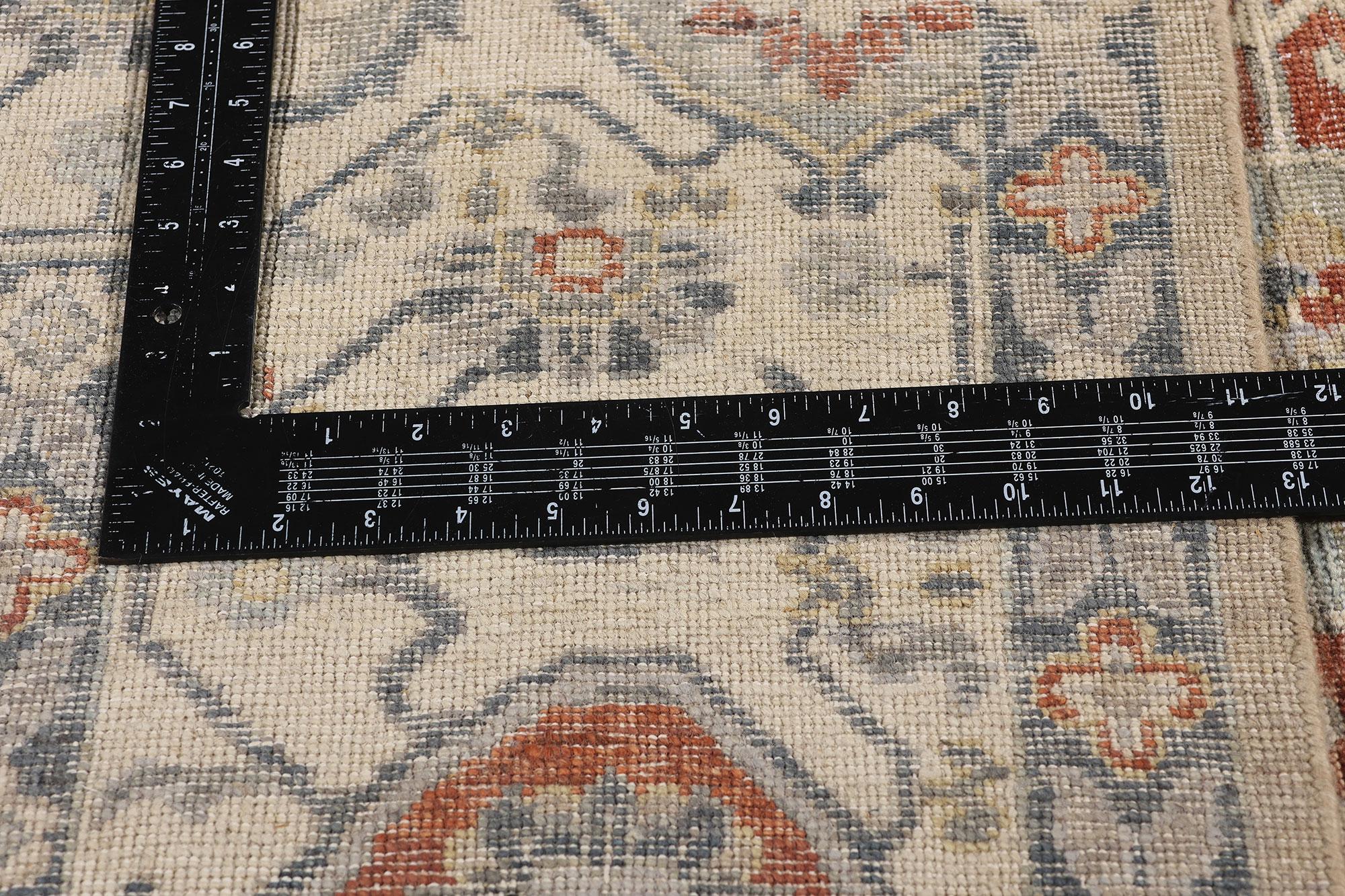 Wool New Contemporary Oushak Rug with Modern Style For Sale