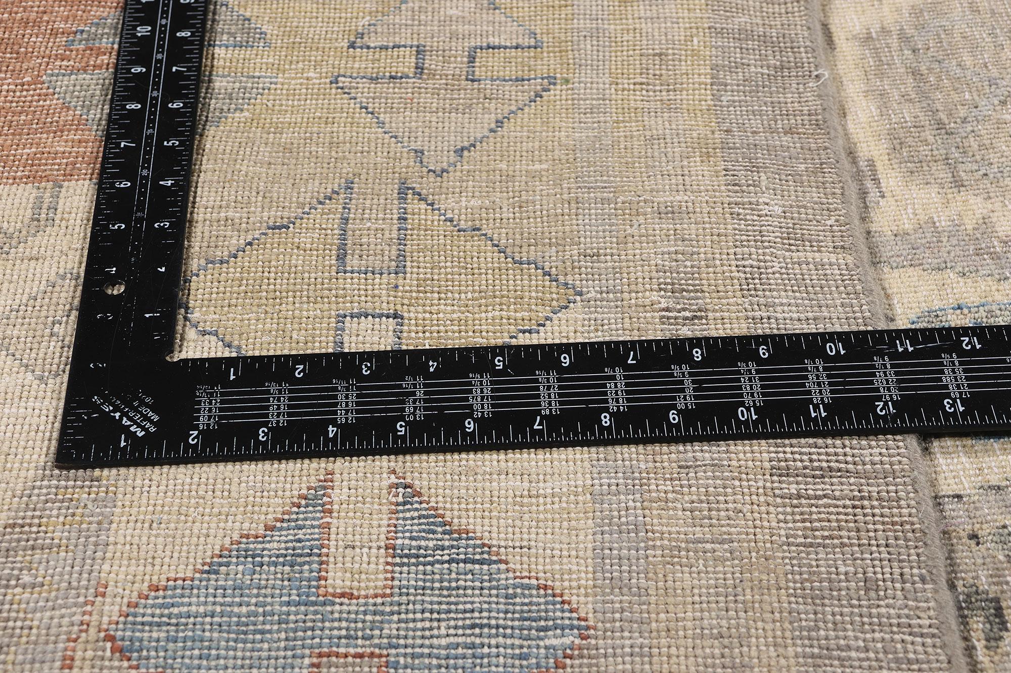 Wool New Contemporary Oushak Rug with Modern Style For Sale