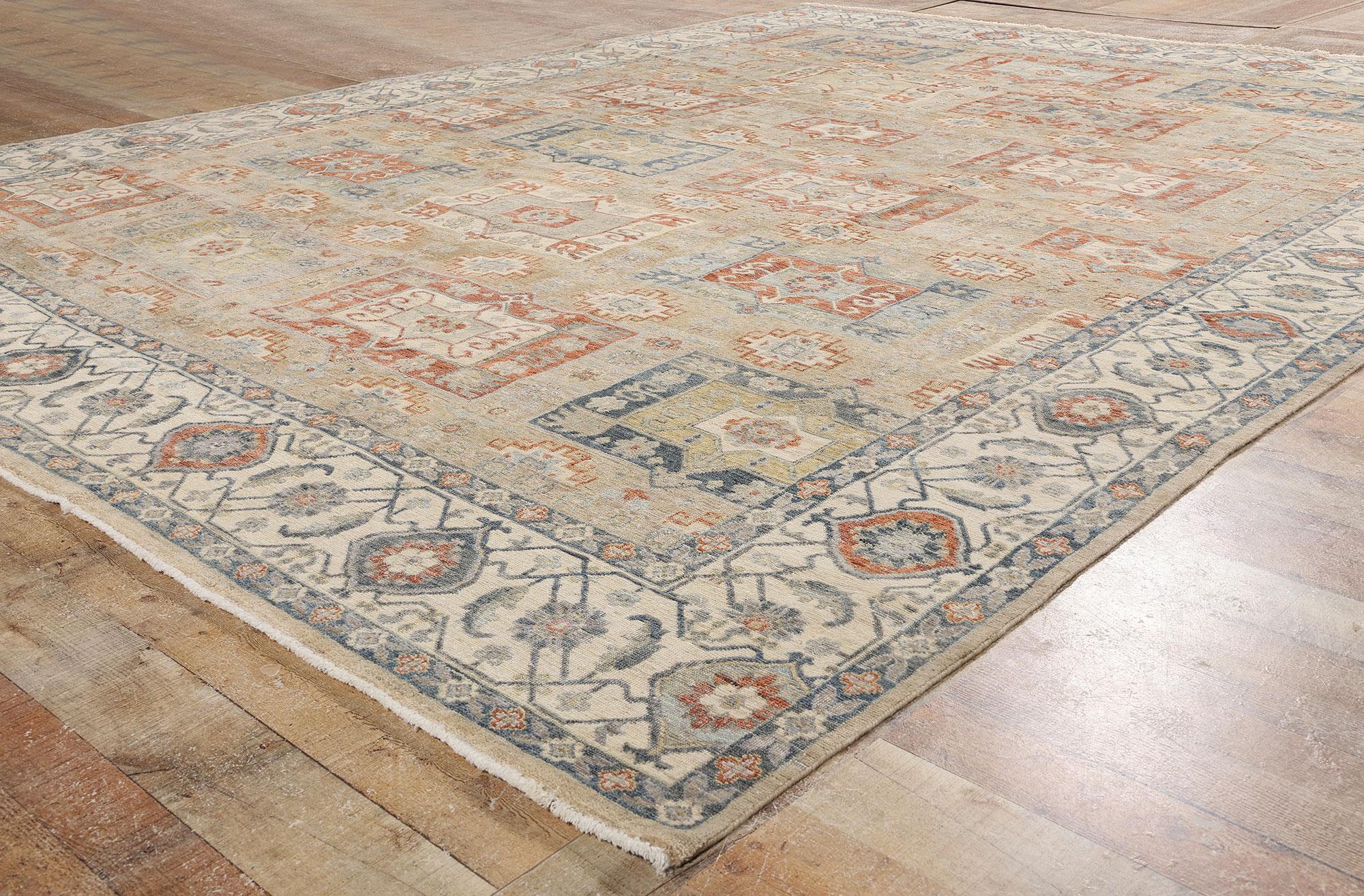 New Contemporary Oushak Rug with Modern Style For Sale 1