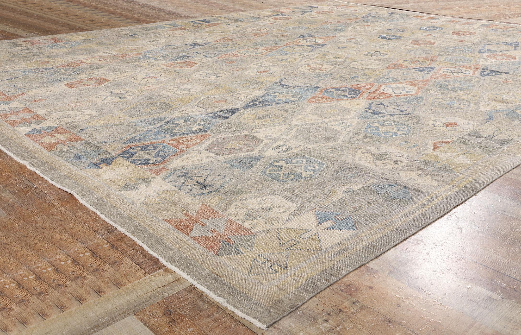 New Contemporary Oushak Rug with Modern Style For Sale 1