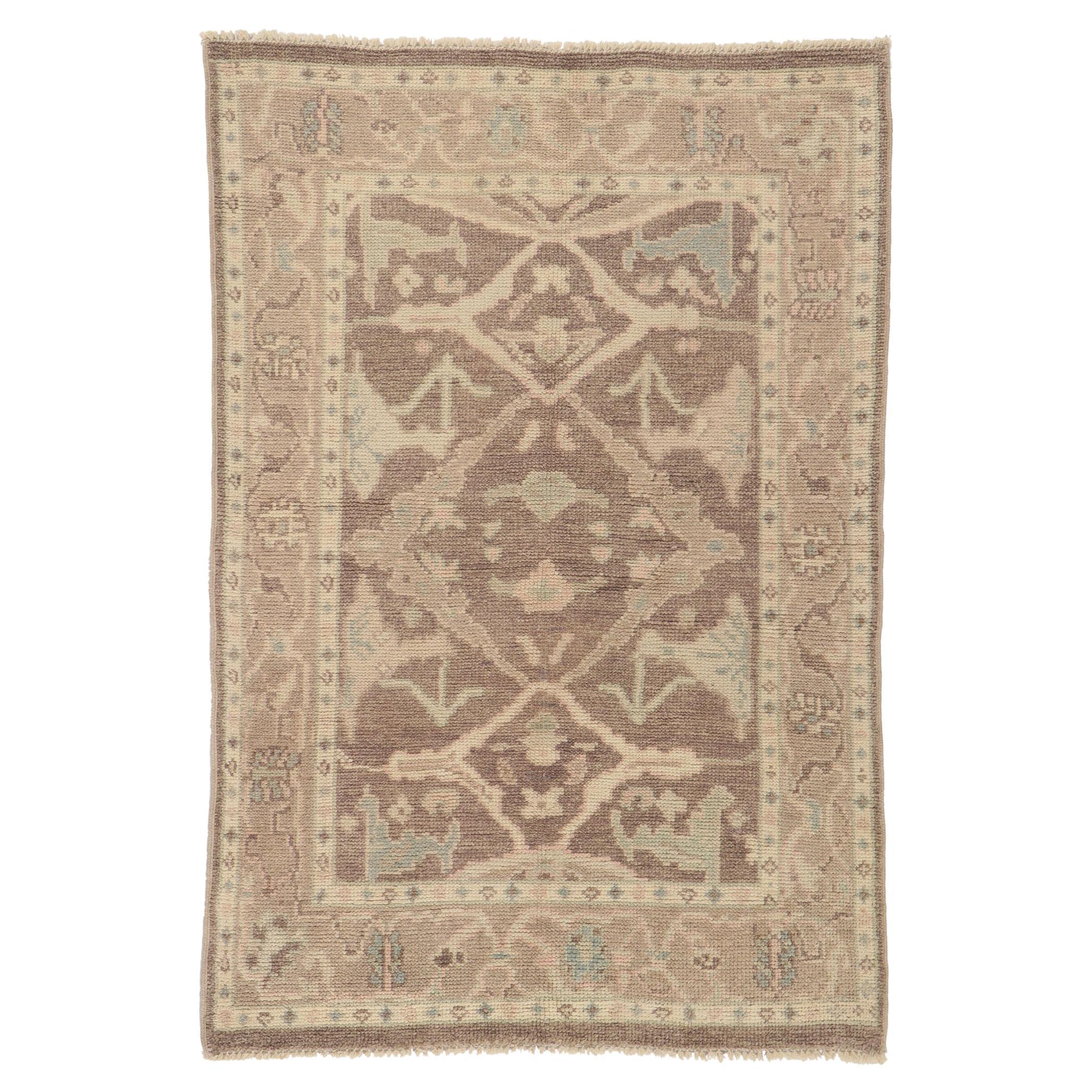 New Contemporary Oushak Rug with Modern Style For Sale