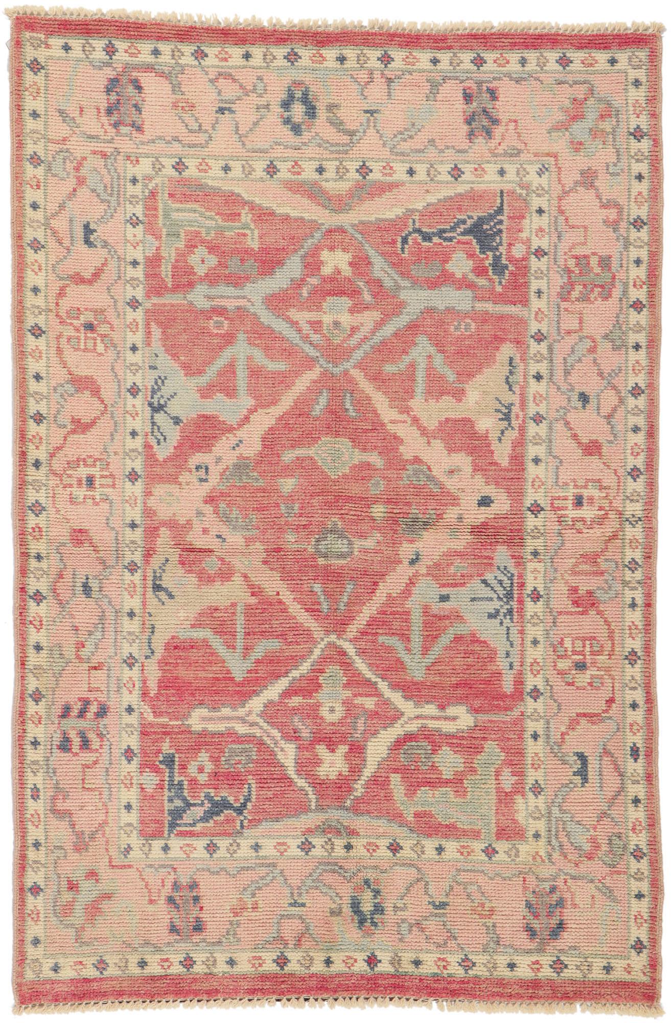 New Contemporary Oushak Rug with Modern Traditional Style For Sale at 1stDibs