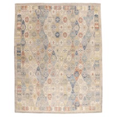 Nuovo tappeto Oushak contemporaneo dallo stile moderno