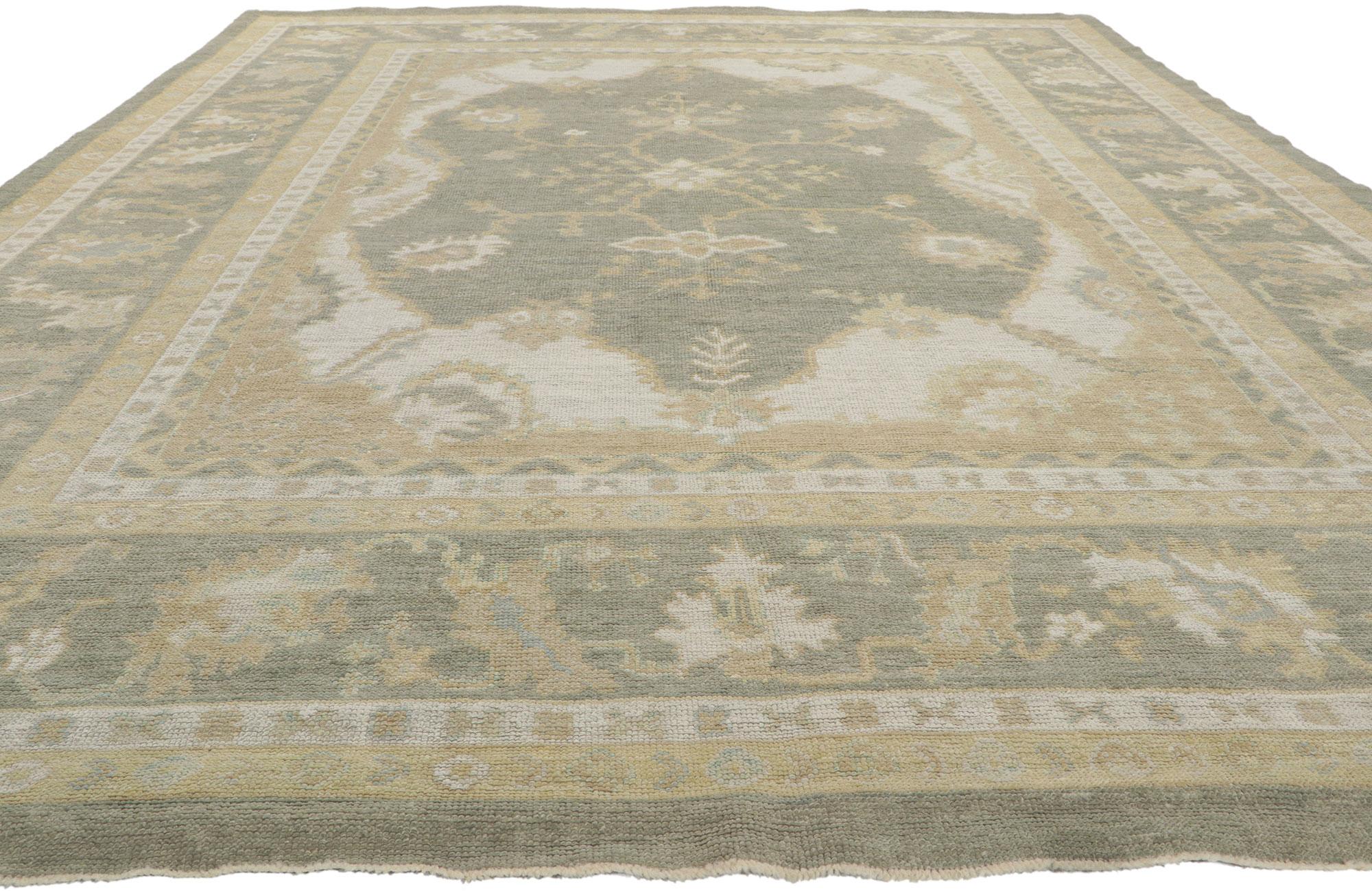 Pakistani New Contemporary Oushak Rug with Modern Traditional Style For Sale