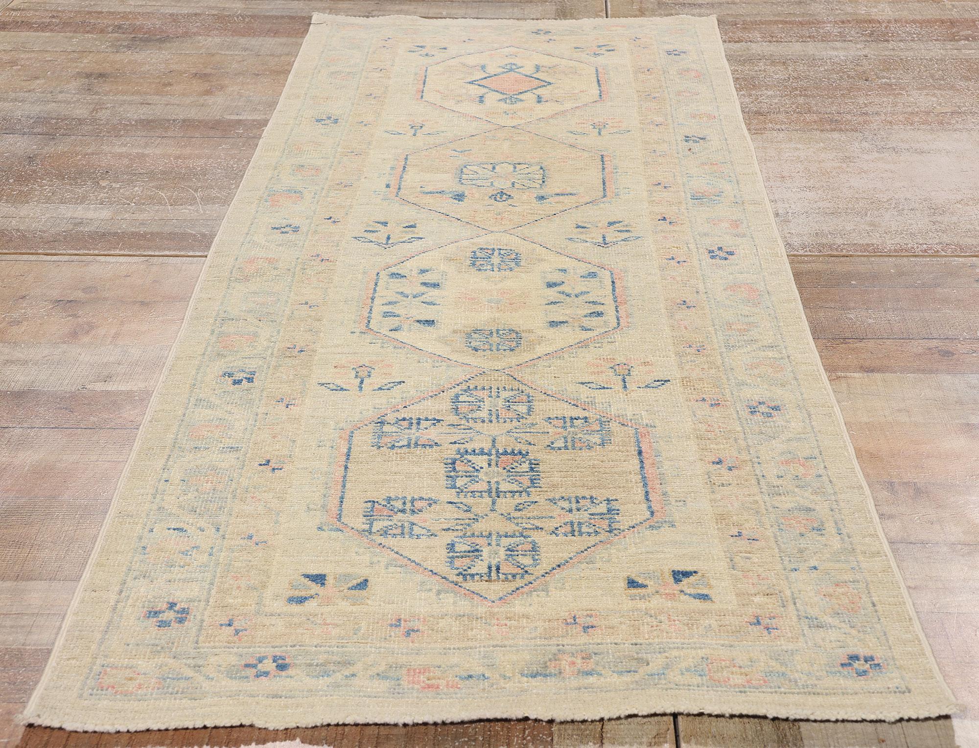 Nueva alfombra contemporánea de Oushak con estilo tradicional Lana en venta