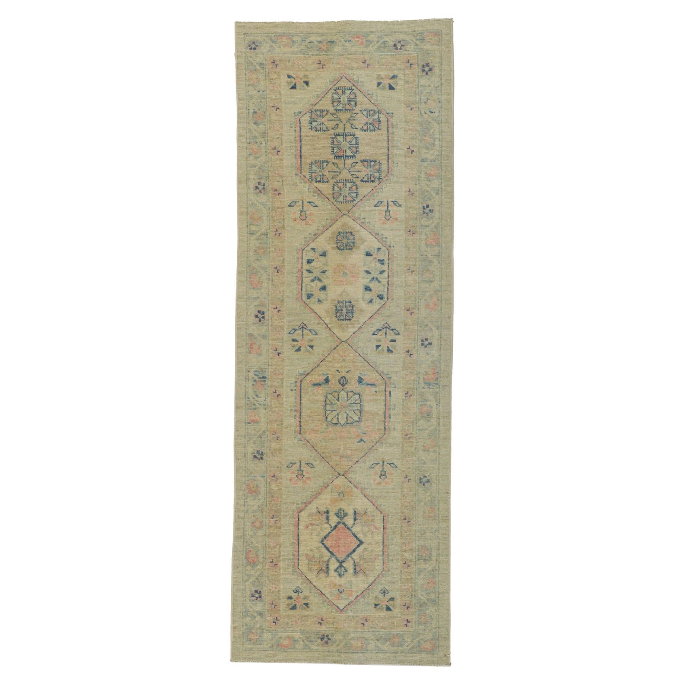 New Contemporary Oushak Runner with Modern Style
