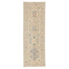 New Contemporary Oushak Carpet Runner with Traditional Style