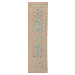 Tapis de course Oushak moderne et coloré, l'Elegance Contemporaine rencontre les Pastels Posh