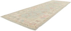 New Contemporary Oushak Runner with Soft Colors