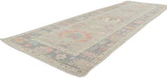 New Contemporary Oushak Runner with Soft Colors
