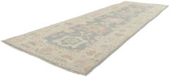 New Contemporary Oushak Runner with Soft Colors
